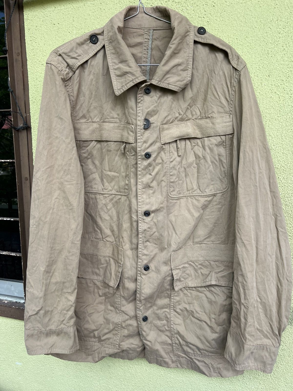 Allegri Allegri Vintage Khaki Beige Military Field Jacket Size US L / EU 52-54 / 3 - 1 Thumbnail
