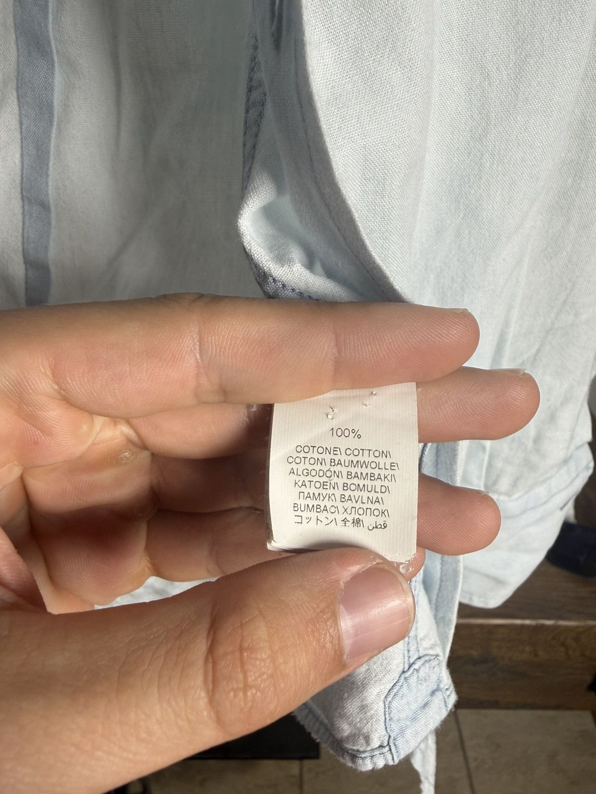 Brunello Cucinelli Brunello Cucinelli Light Blue Slim Fit Cotton Size M/L Size US M / EU 48-50 / 2 - 5 Thumbnail