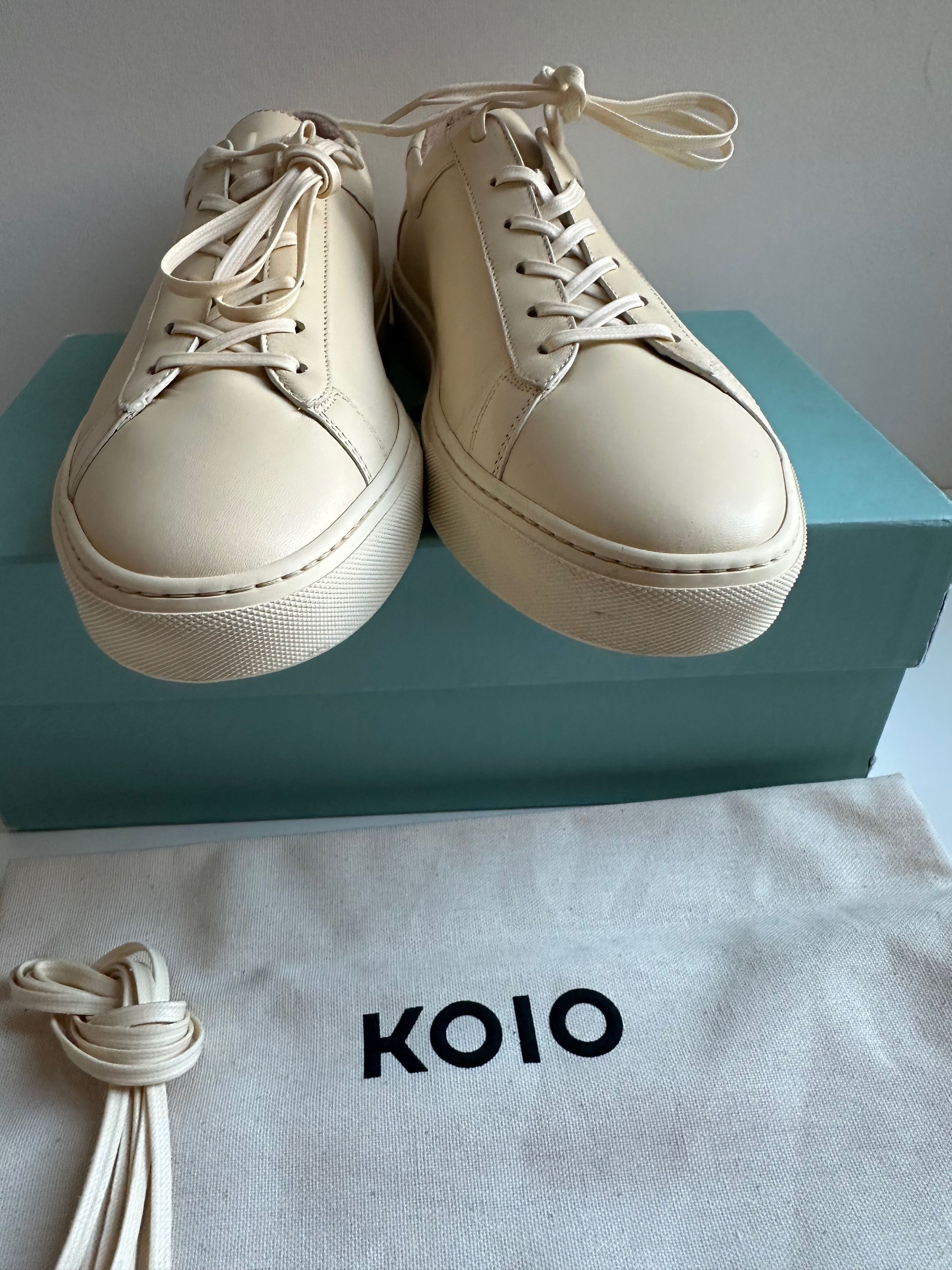Koio Vintage Koio Capri Leather Sneakers - Vanilla - US14 (NIB) Size US 14 / EU 47 - 8 Thumbnail
