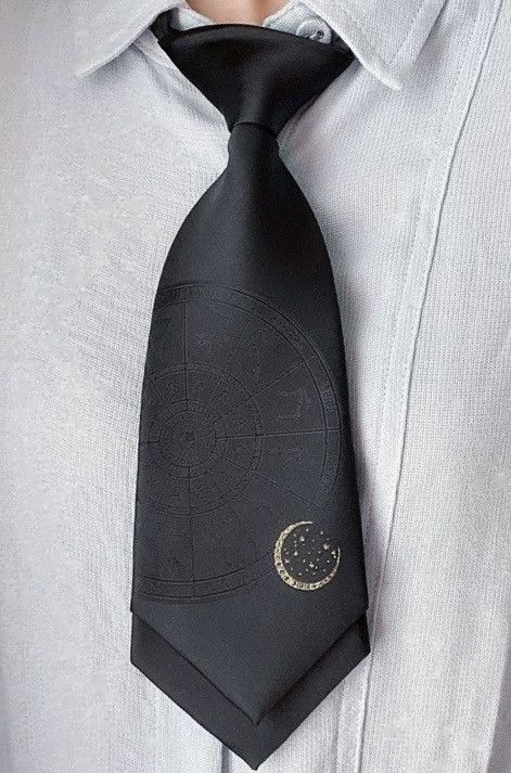 Japanese Brand × Vintage Avant garde 12 constellations embroidered short neck tie Size ONE SIZE - 4 Thumbnail