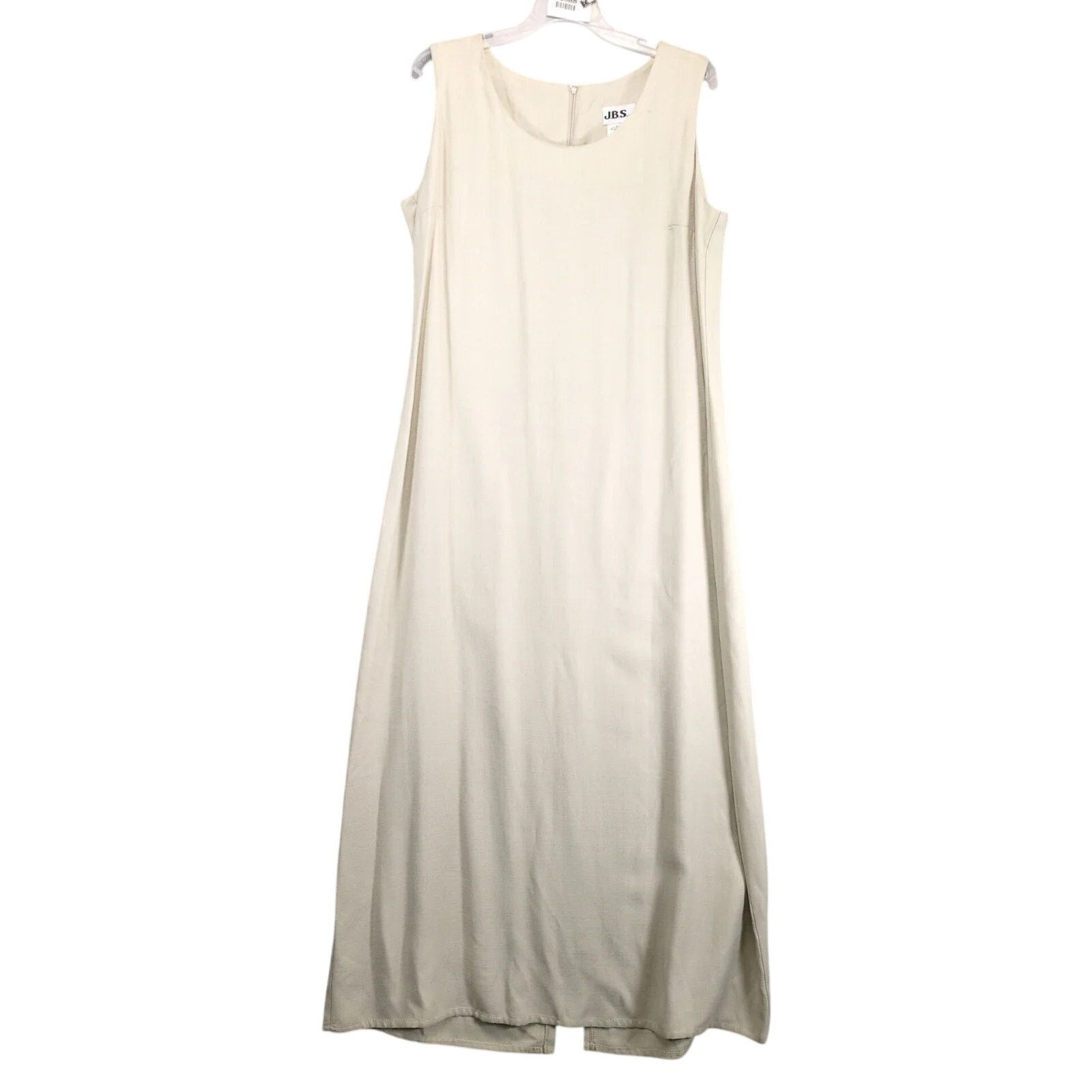 Vintage JBS Ltd Beige Sleeveless A-Line Maxi Dress Sz 14 Made USA Size XL / US 12-14 / IT 48-50 - 1 Thumbnail