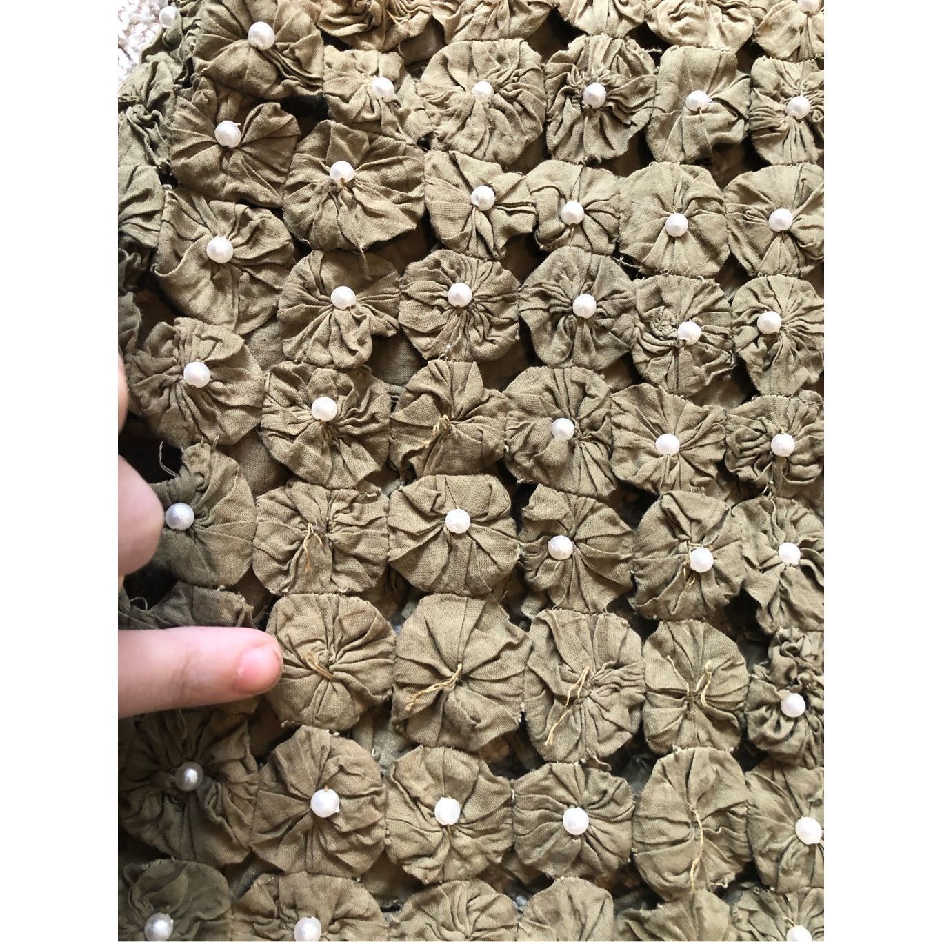 Other Jakelin Women’s Olive Green With Pearl Beaded Front Cardigan Size M / US 6-8 / IT 42-44 - 6 Thumbnail
