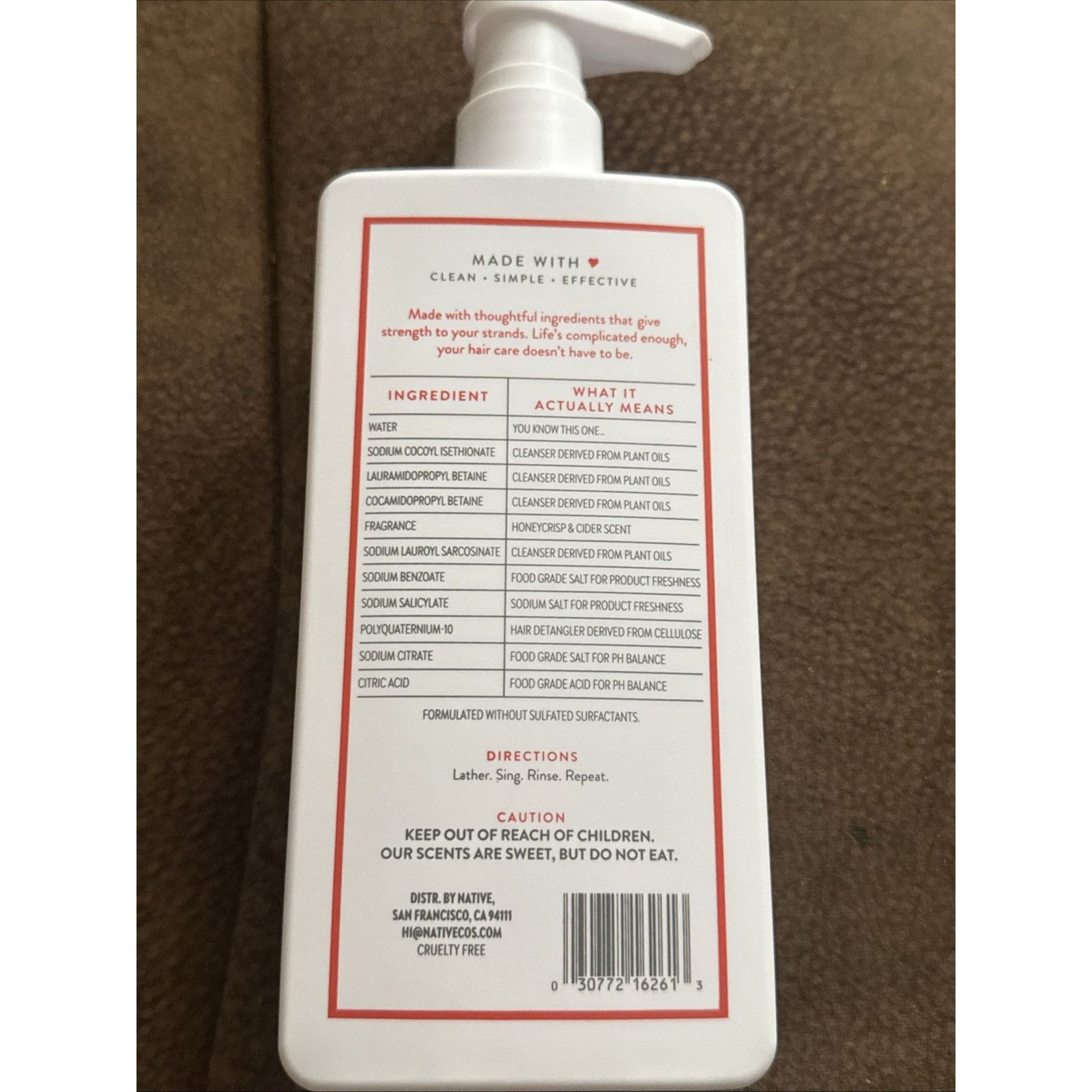 Native Native Honey Crisp & Cider Shampoo Size ONE SIZE - 2 Thumbnail