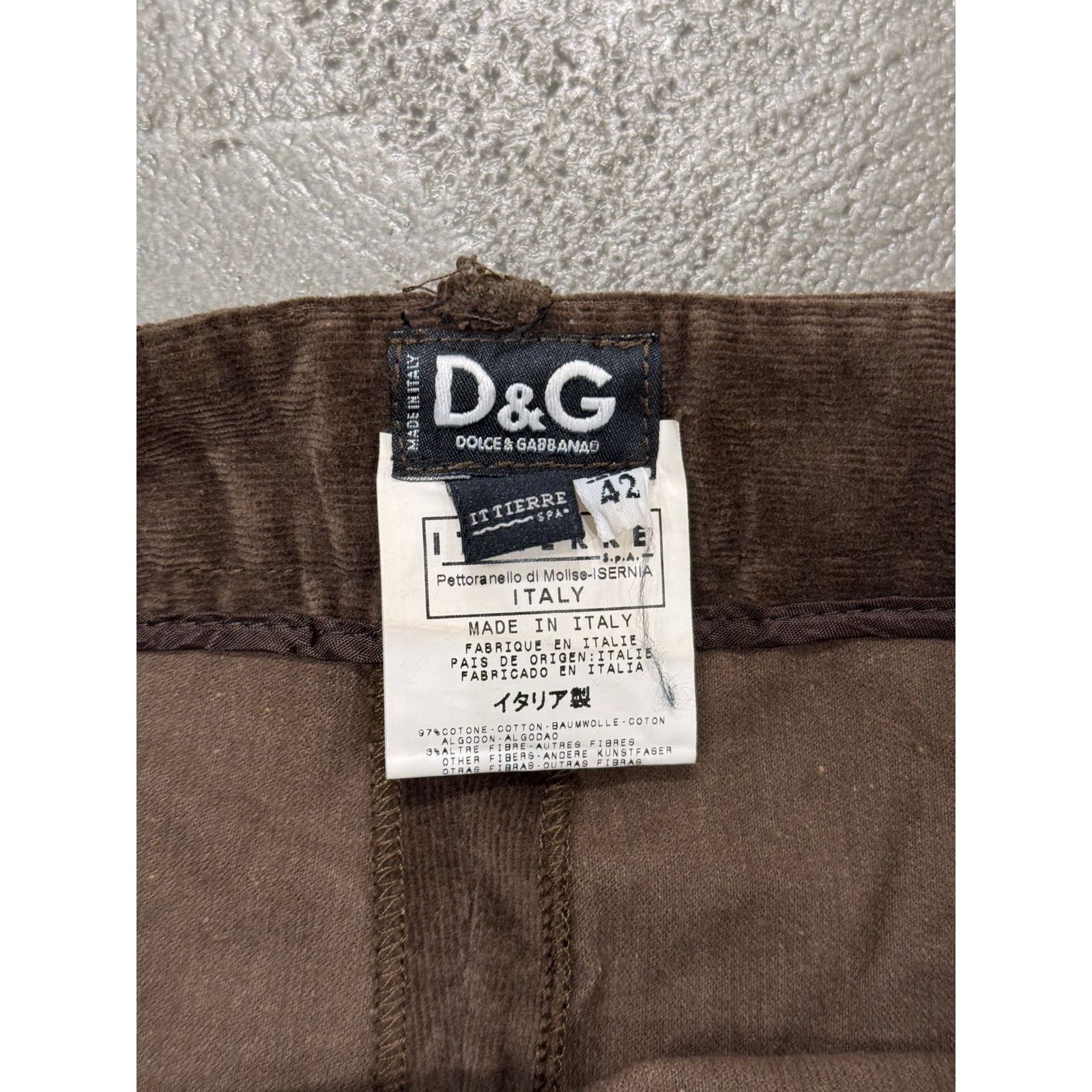 Dolce & Gabbana F/W 2002 Dolce & Gabbana embroidered brown corduroy pants Size 28" / US 6 / IT 42 - 5 Thumbnail