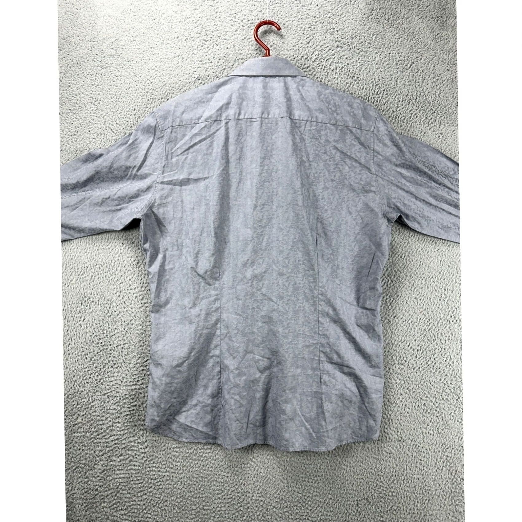 Ted Baker Ted Baker Dress Shirt Men 17 34-35 Endurance Grey Button Up Long Sleeve Mens Size 46R - 3 Thumbnail