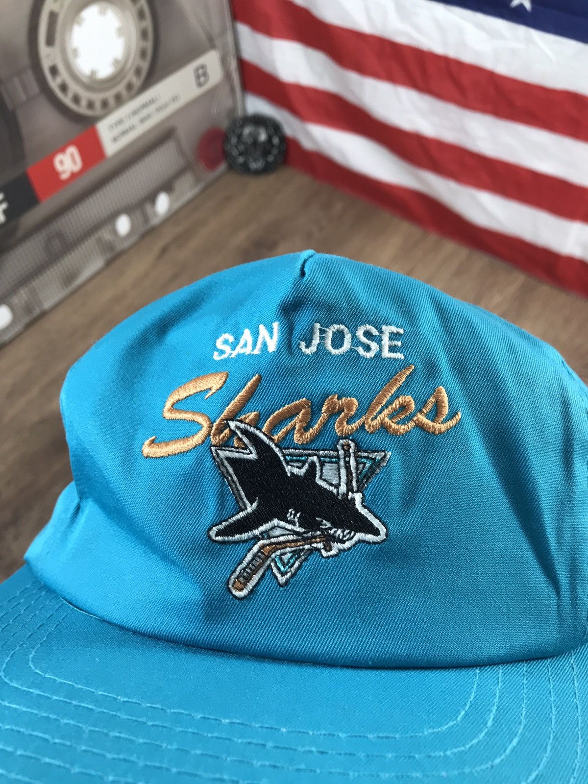 NHL × Vintage Vintage 1993 San Jose Sharks Cap Hat Rare Size ONE SIZE - 2 Thumbnail