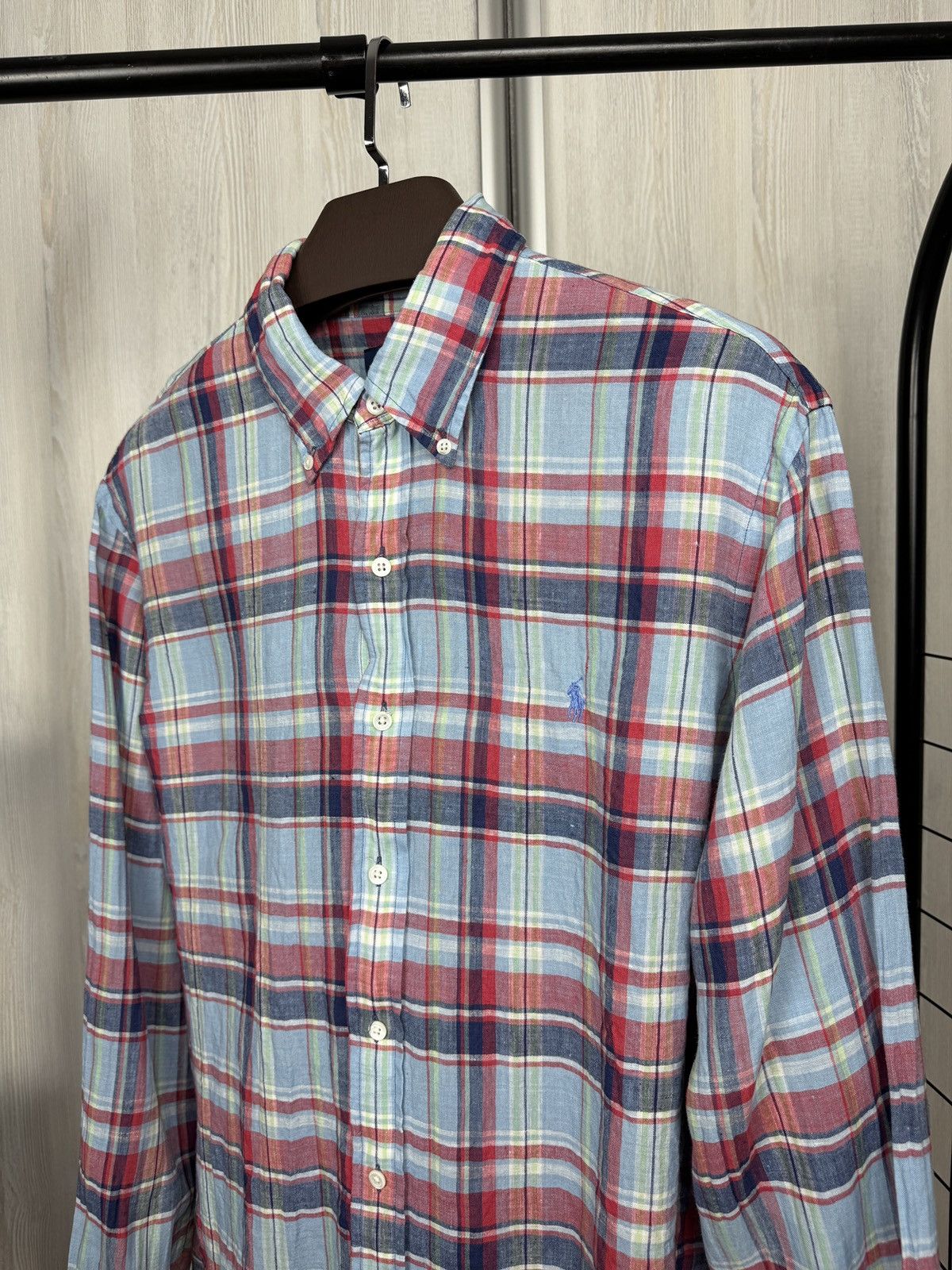 Polo Ralph Lauren Polo Ralph Lauren pure linen checkered multicolour shirt Size US XL / EU 56 / 4 - 4 Thumbnail