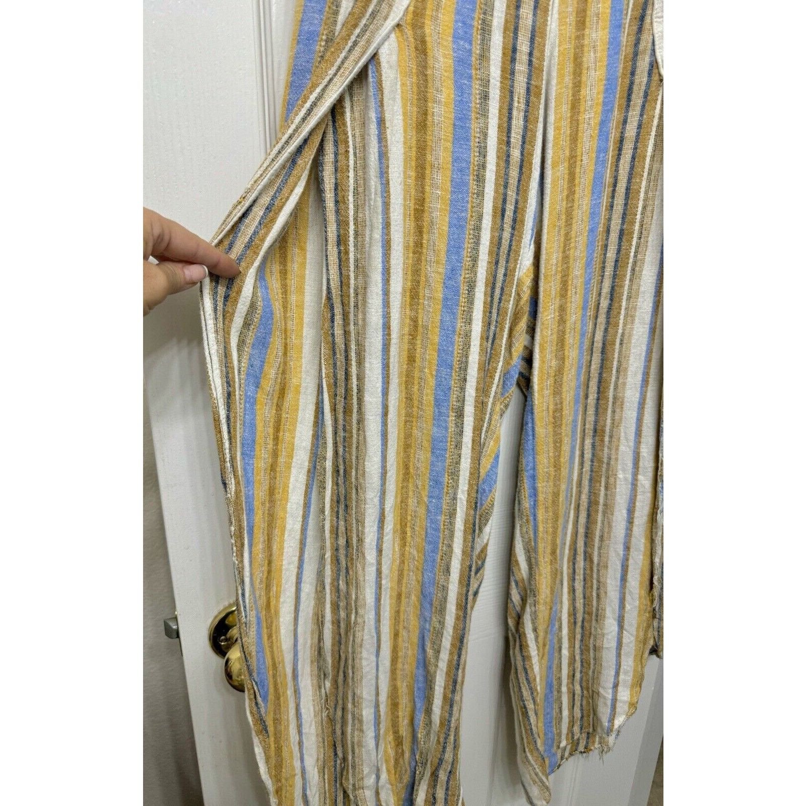 Drew DREW Whitney Wrapped, Split Leg Harem Pants in Linen - M Size 30" / US 8 / IT 44 - 3 Thumbnail