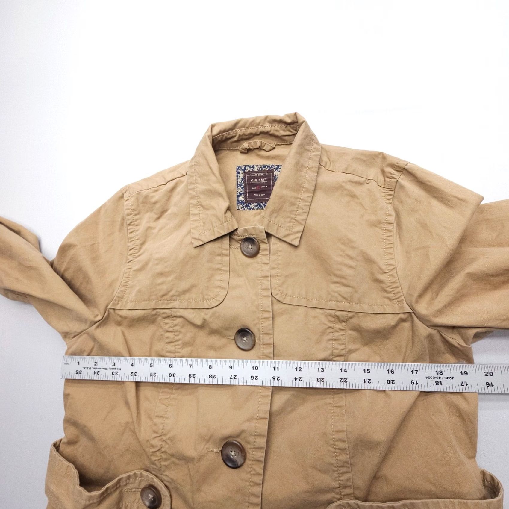 Old Navy Old Navy Button Up Twill Travel Jacket XL Brown Collared Shirt Women Regular Jacket Size XL / US 12-14 / IT 48-50 - 7 Thumbnail