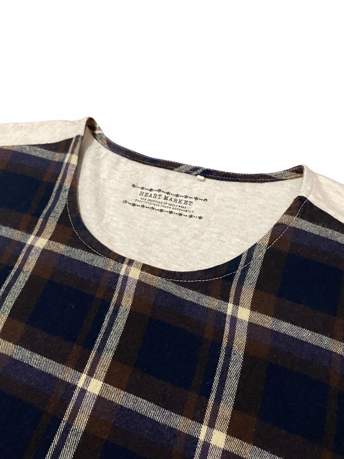 Japanese Brand Japan Heart Market Checkered Lumber Jack Tee Size US XL / EU 56 / 4 - 5 Thumbnail