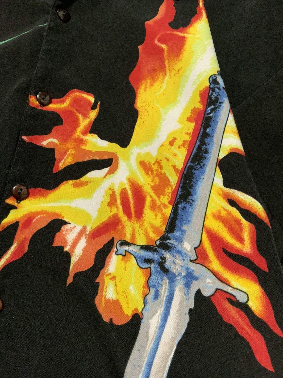 Vintage VTG 90s Y2K 2000s Anime Manga Street Fighter Sword Shirt Size US XL / EU 56 / 4 - 5 Thumbnail