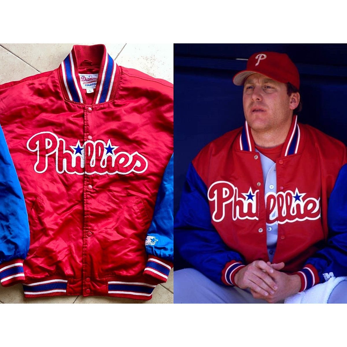 Starter Philadelphia Phillies 90s STARTER satin L red MLB vintage Size US L / EU 52-54 / 3 - 1 Thumbnail