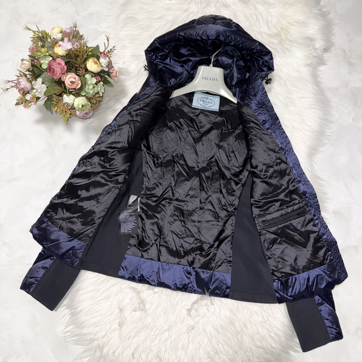 Prada Authentic Prada Leather Triangle Logo Hooded Down Jacket 38 Size XS / US 0-2 / IT 36-38 - 13 Thumbnail