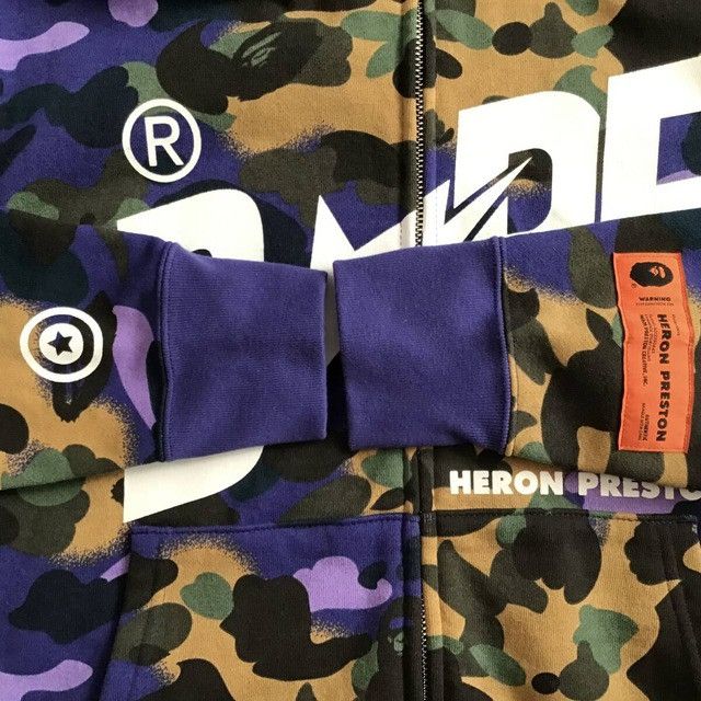 Bape × Heron Preston HERON PRESTON × BAPE CAMO Shark Full Zip Hoodie BAPE STA Size US S / EU 44-46 / 1 - 6 Thumbnail