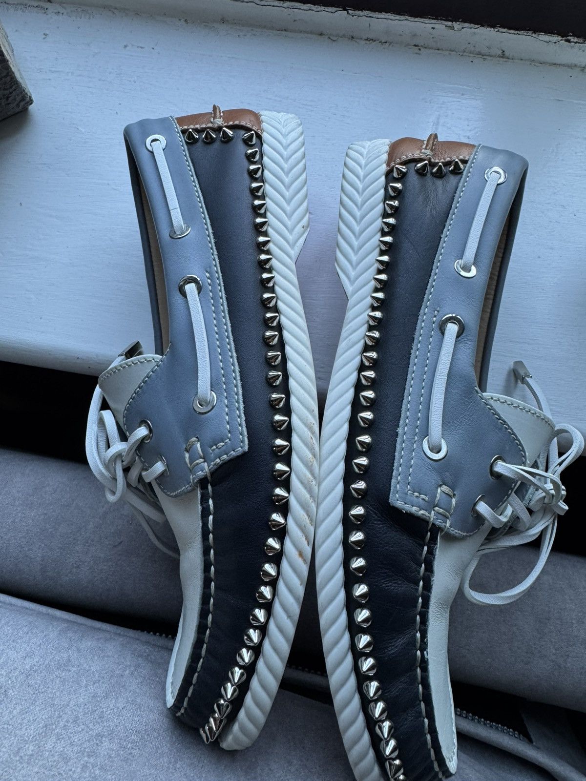 Christian Louboutin Christian Louboutin Steckel Boat Deck Flats sz 41.5 see phot Size US 8.5 / EU 41-42 - 6 Thumbnail