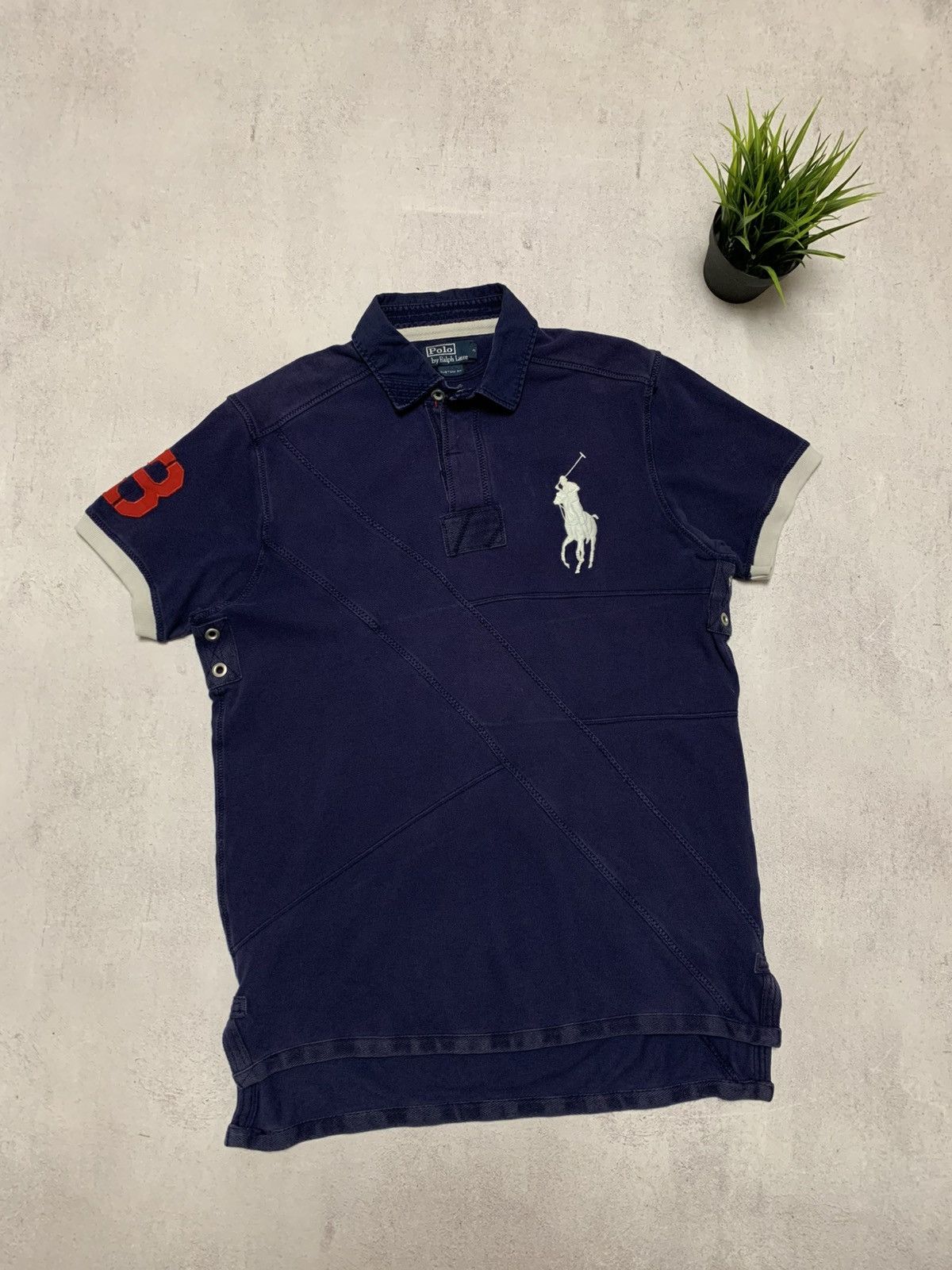 Vintage Vintage Polo Ralph Lauren Polo T Shirt Rugby Big Logo 90s Size US L / EU 52-54 / 3 - 1 Thumbnail