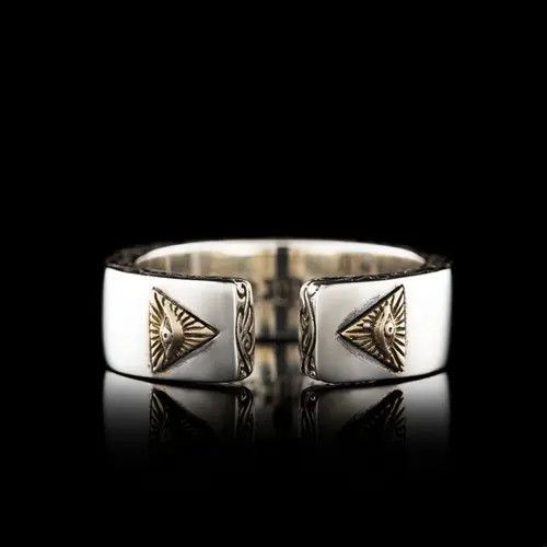Avant Garde x Jewelry Illuminati Jewelry Rings Open Ring (Size 7-13) in Silver, Men's