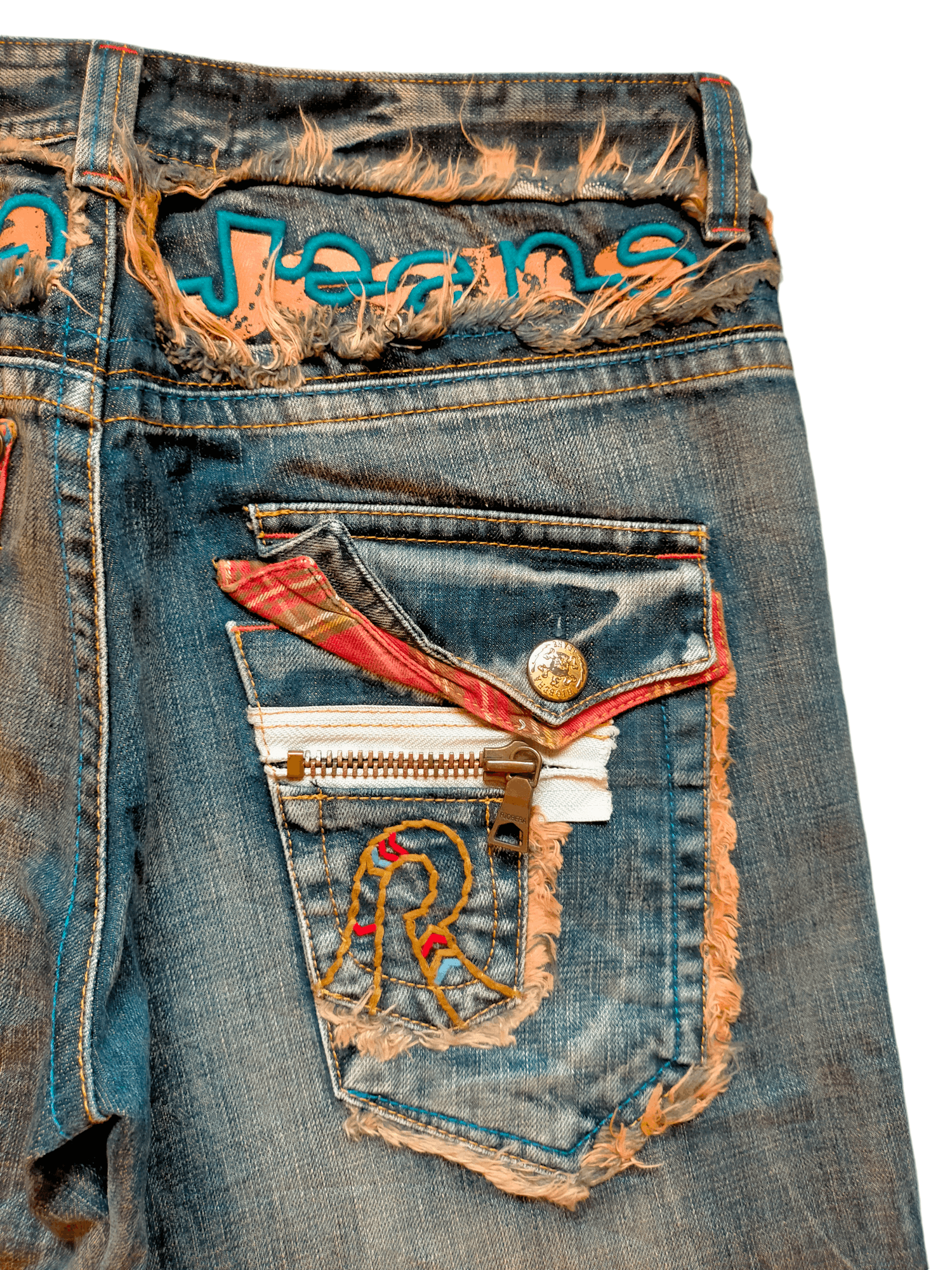 Hysteric Glamour Riobera Jeans Embroidered Rare Design Denim Pants Size US 33 - 11 Thumbnail