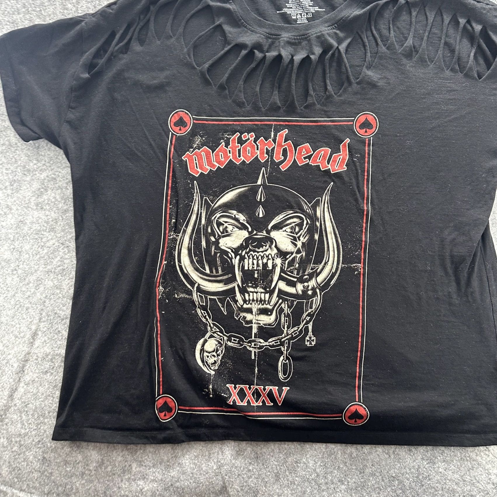 Vintage VINTAGE Motorhead Shirt Womens 3 Cutout Distressed XXXV Band Tee Rock Metal Concert Tour Size XXL / US 16-18 / IT 52-54 - 6 Thumbnail