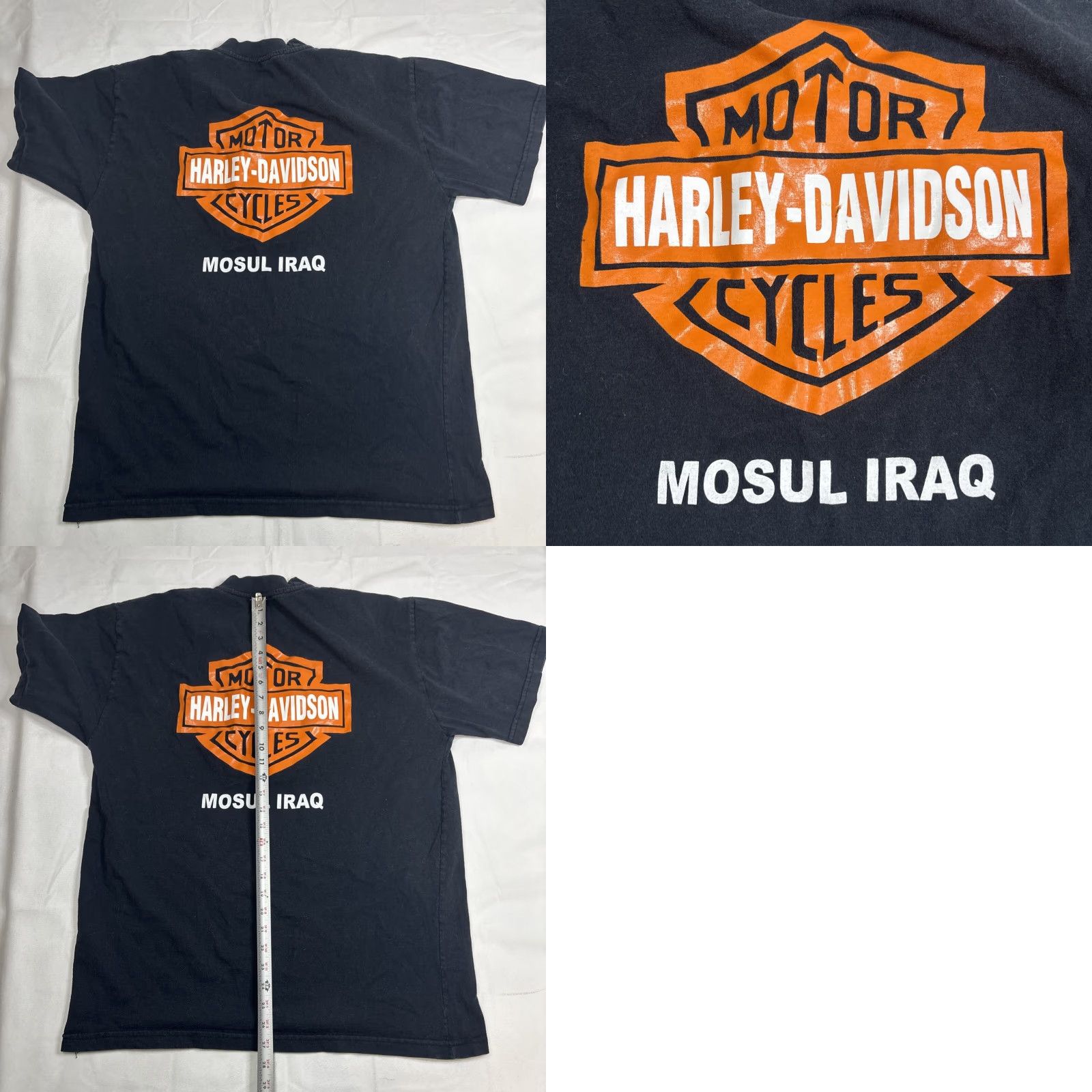 Vintage Altay Harley Davidson Mosul, Iraq T-Shirt Embroidered Front 2-Sided Small Black L Mens Short Sleeve Crew Neck Cotton Hoodie? Size US L / EU 52-54 / 3 - 8 Thumbnail