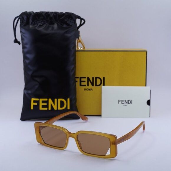 Fendi 🕶️ New Fendi FE40164I 44J Sunglasses - Shiny Orange Frame Size ONE SIZE - 10 Thumbnail