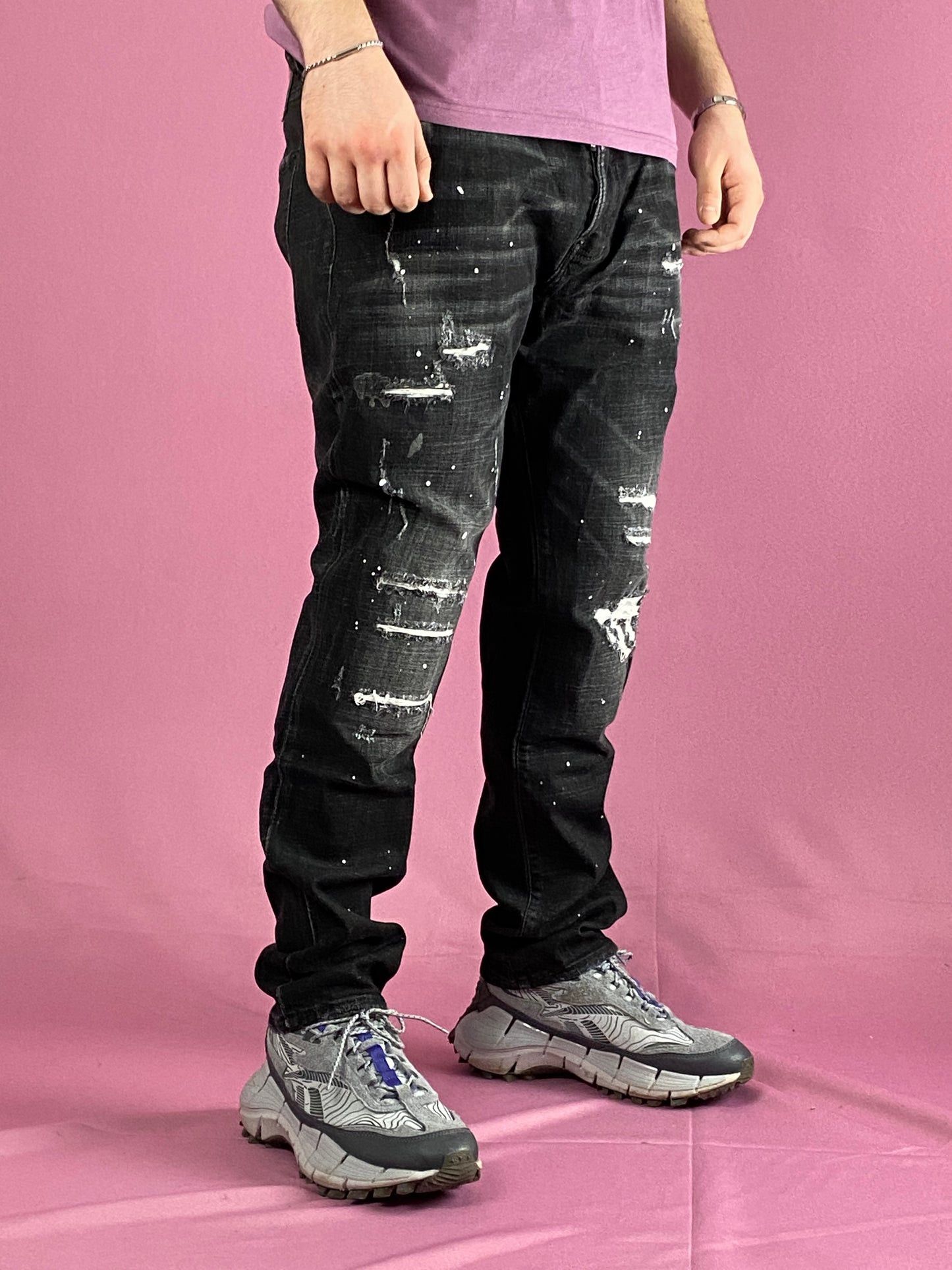Dsquared2 × Vintage Dsquared2 Black Denim Vintage Men's Tidy Biker Jeans - XL Size US 38 / EU 54 - 3 Thumbnail