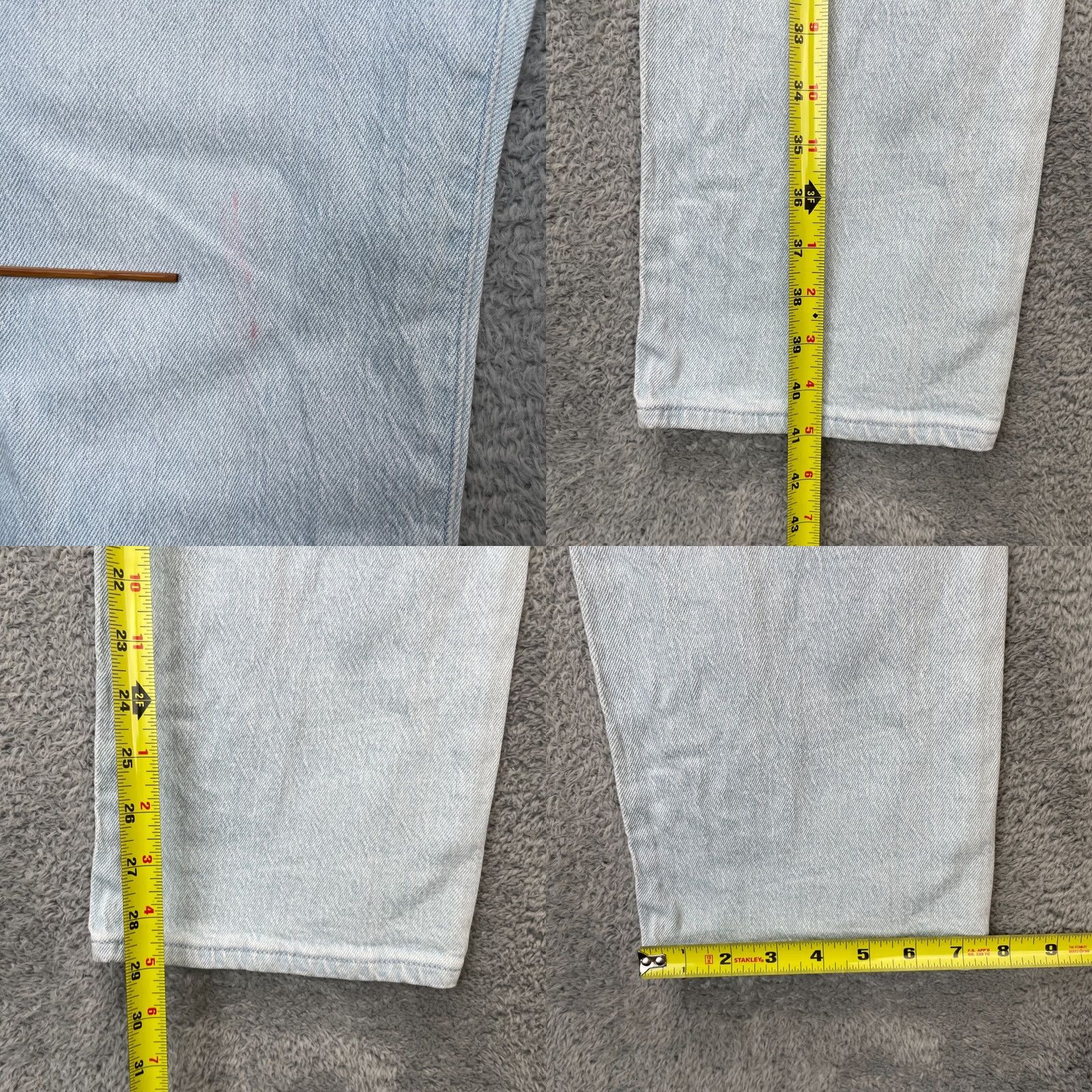 Madewell Madewell Jeans Womens 28 Blue 90s Straight Leg Denim Cotton Stretch Light Wash Jeans Regular Women 5-Pocket Size 30" / US 8 / IT 44 - 8 Thumbnail