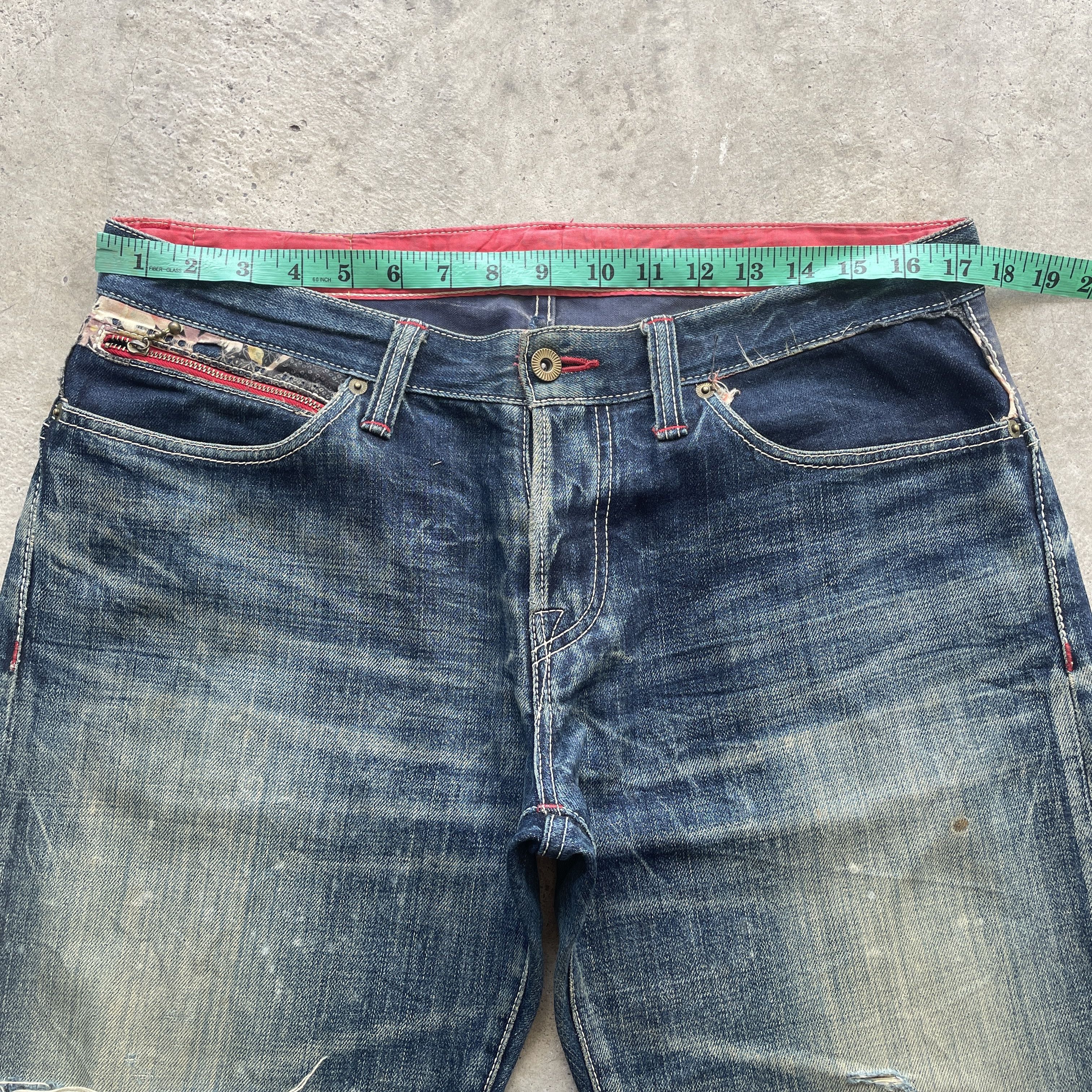 Japanese Brand VINTAGE JAPANESE RUSTY JEANS DISTRESSED FADED PANTS W35x34 Size US 35 - 6 Thumbnail