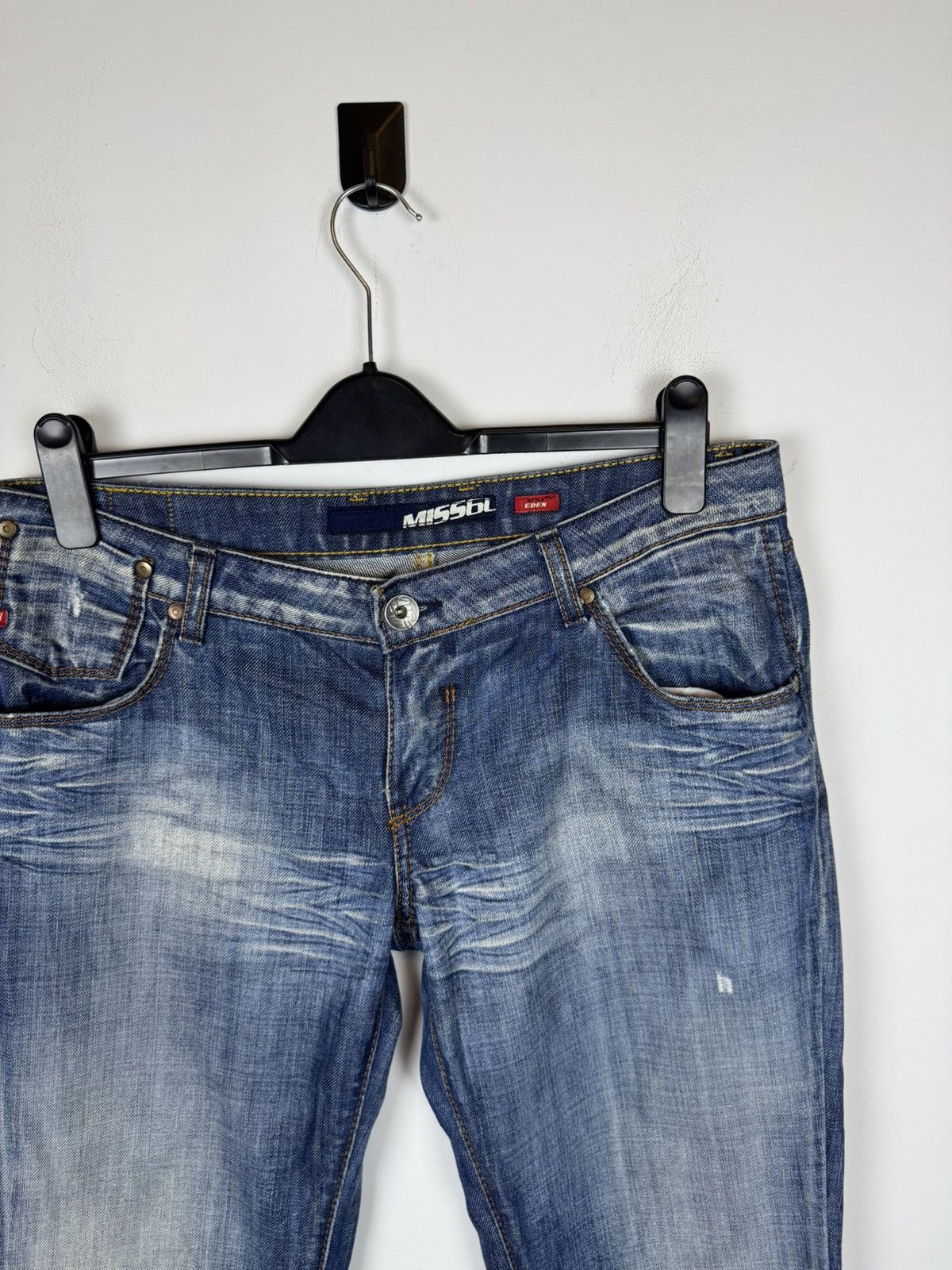 Miss Sixty Vintage 2000’s Miss Sixty Faded Distressed Denim Jeans Size 32" / US 10 / IT 46 - 2 Thumbnail