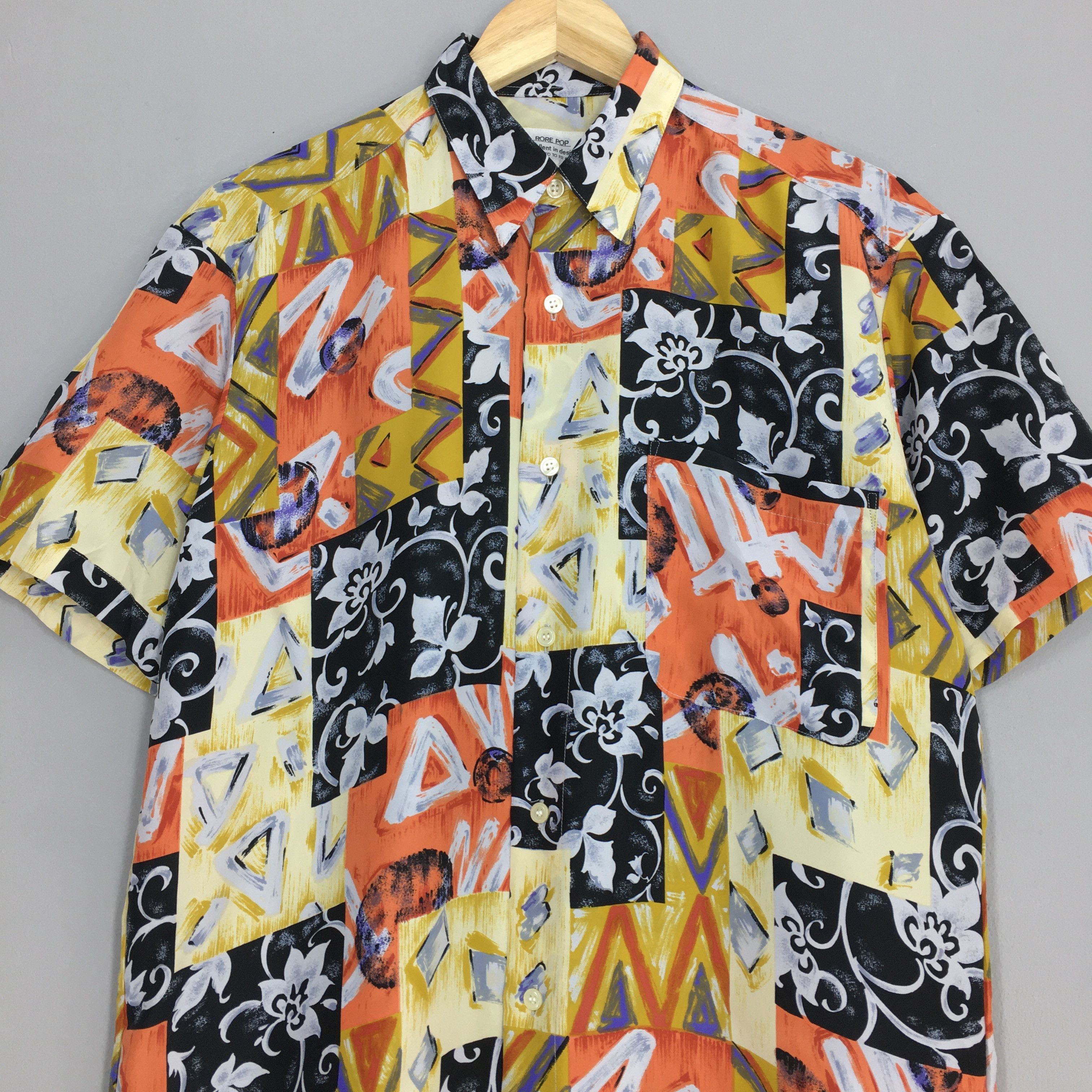 Other Vintage Hawaiian Abstract Polyester Shirt Medium Size US M / EU 48-50 / 2 - 2 Thumbnail