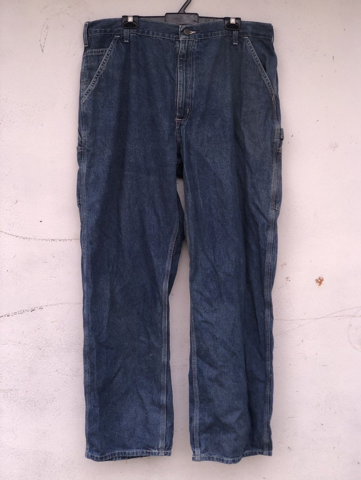 Carhartt × Vintage 🔥Vintage Carhartt Denim Double Knee Work Pants Size US 38 / EU 54 - 2 Thumbnail