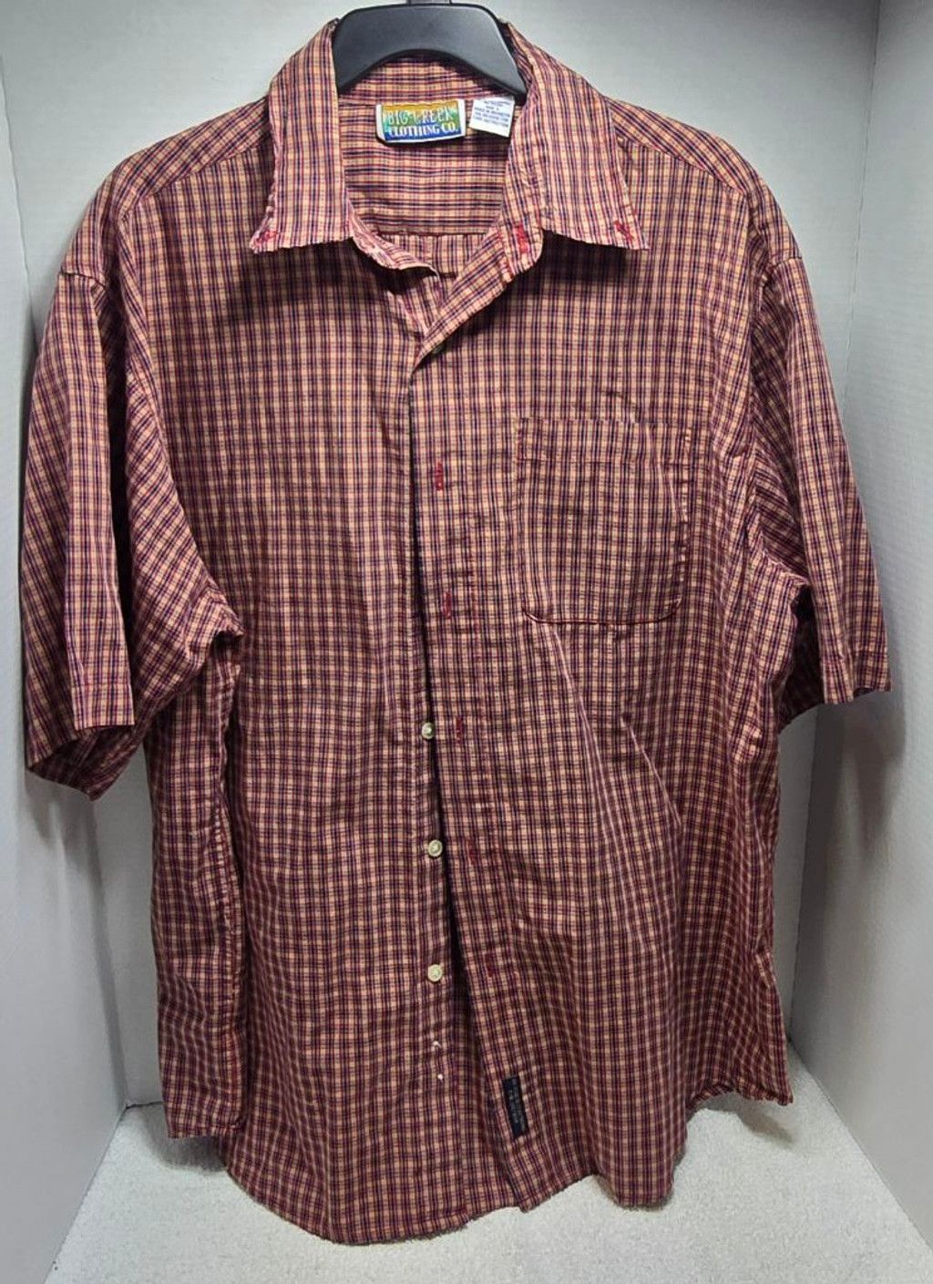 The Unbranded Brand Men's Big Creek Red Blue Plaid Casual Button Down Shirt L Size US L / EU 52-54 / 3 - 1 Thumbnail