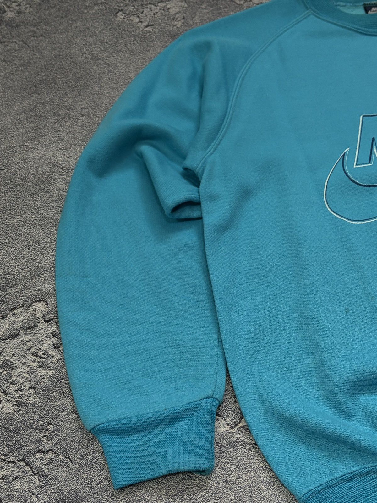 Nike Vtg 80s Nike Oregon Sweatshirt Italy Teal Embroidered S Size US S / EU 44-46 / 1 - 11 Thumbnail