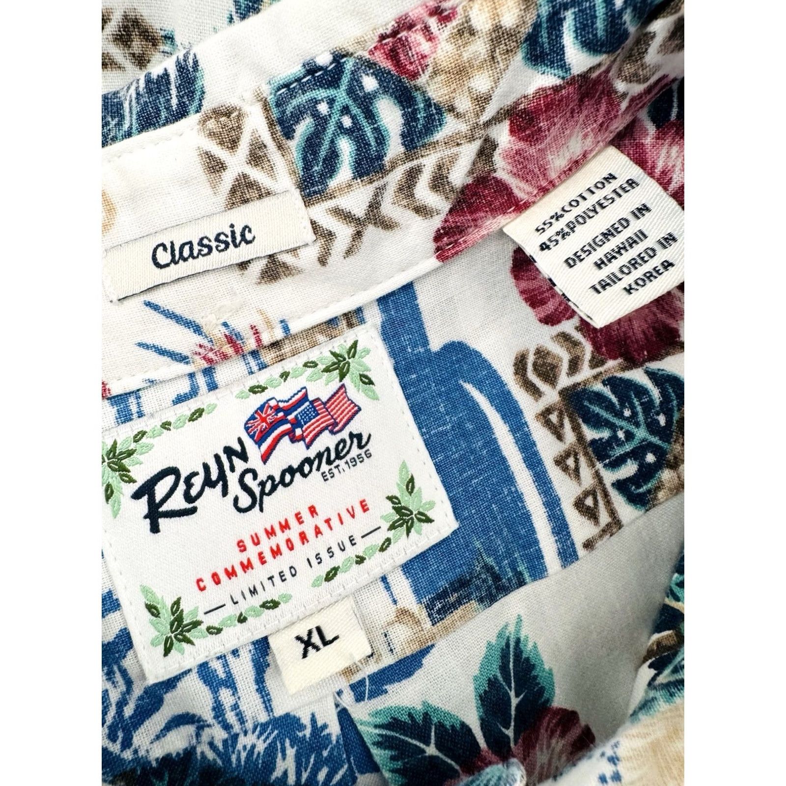 Reyn Spooner VINTAGE REYN SPOONER LIMITED EDITION SUMMER COMMEMORATIVE Shirt XL White Mens Button-Up Short Sleeve 2022 Size US XL / EU 56 / 4 - 6 Thumbnail