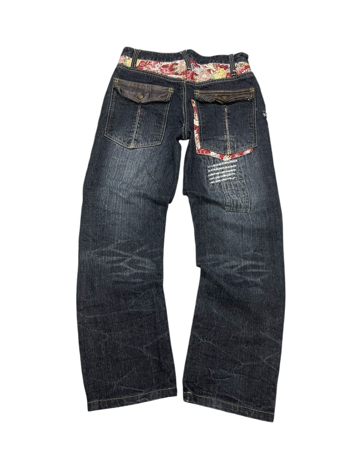 20471120 2000s GUMU BORO SHASHIKO DISTRESSED JEANS RARE DESIGN Size US 29 - 3 Thumbnail