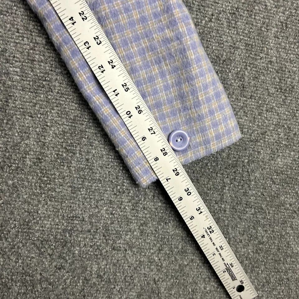 Sisley Sisley Blazer Womens 42 Purple Plaid Jacket Wool Adults Size M / US 6-8 / IT 42-44 - 6 Thumbnail