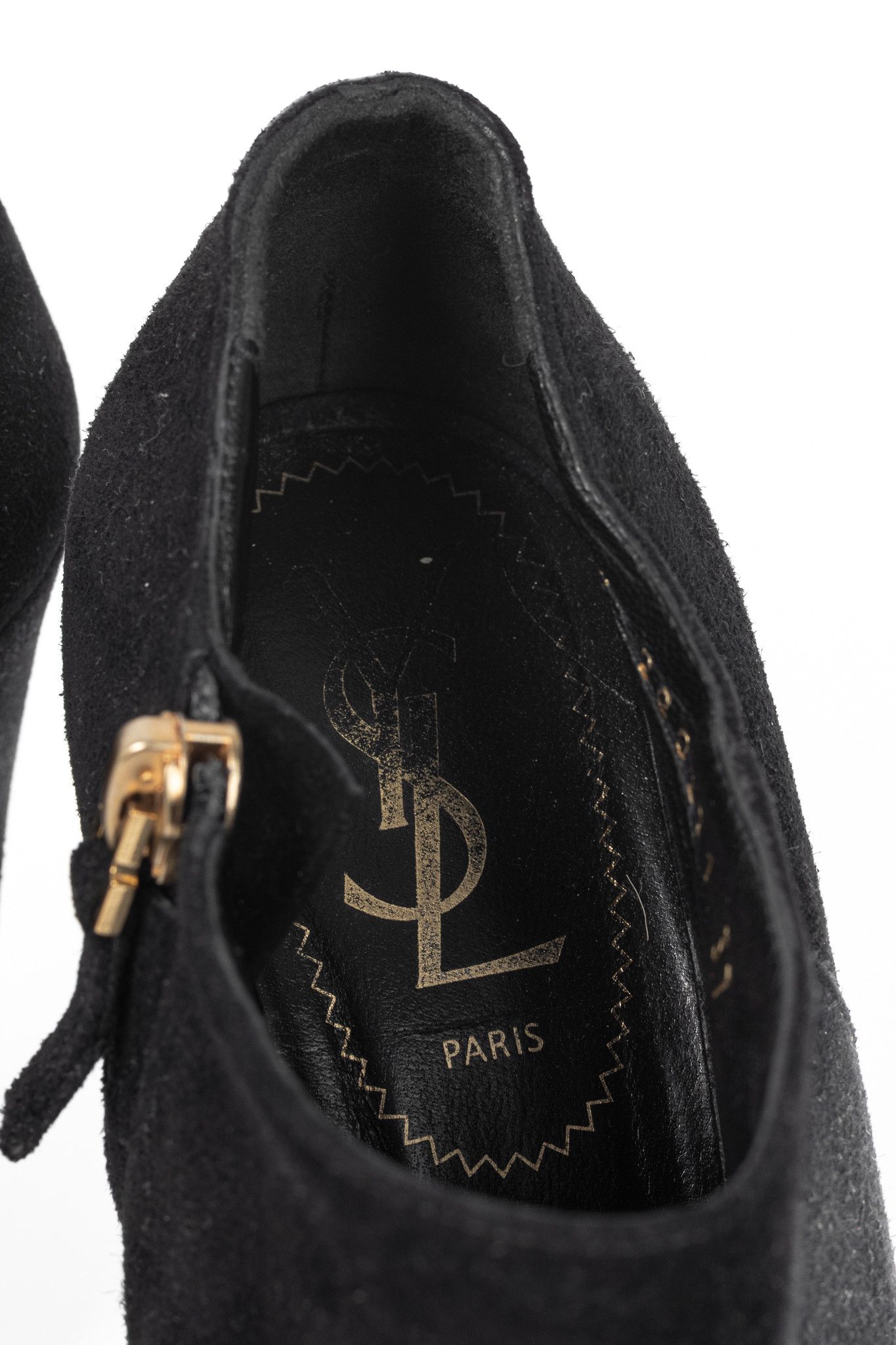 Yves Saint Laurent Yves Saint Laurent Palais Black Suede Platform Booties Size US 6.5 / IT 36.5 - 10 Thumbnail