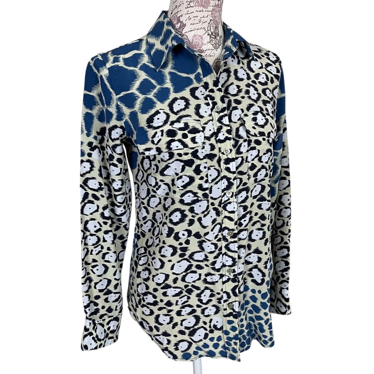 Equipment Equipment Femme Slim Signature Cape Town Collage Print XS TP Size XS / US 0-2 / IT 36-38 - 2 Thumbnail