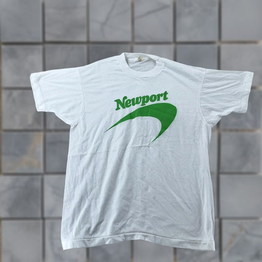 Vintage VINTAGE Newport T-Shirt Mens Medium Screen Stars USA Cigarette Tobacco 80s Size US M / EU 48-50 / 2 - 1 Thumbnail
