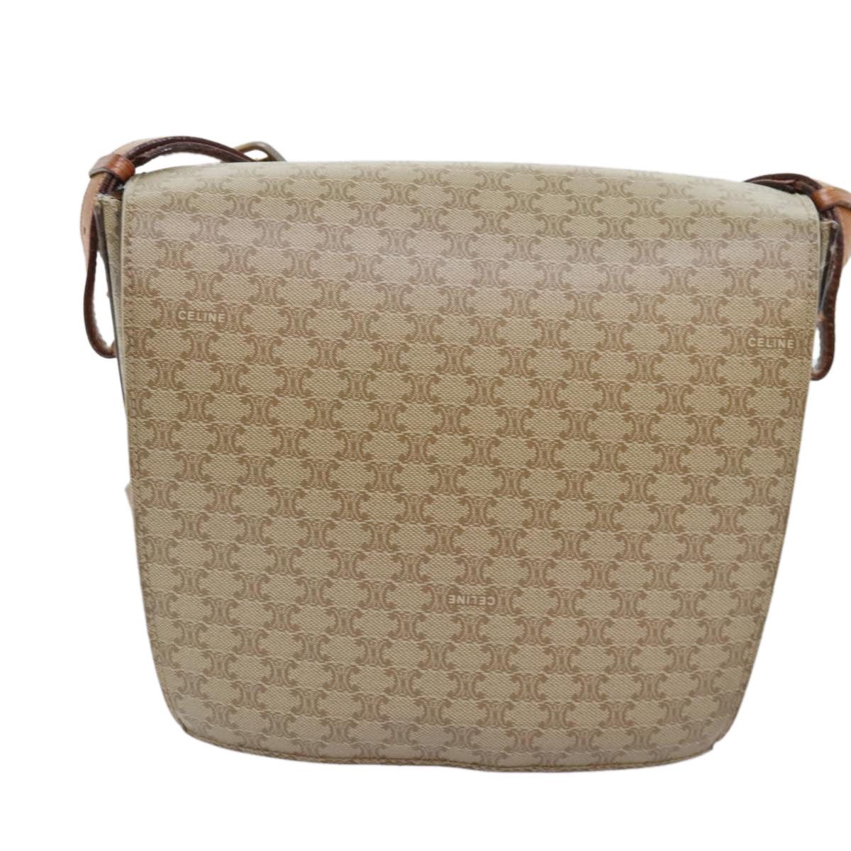 Celine CELINE Macadam Canvas Shoulder Bag Beige Gold Size ONE SIZE - 3 Thumbnail