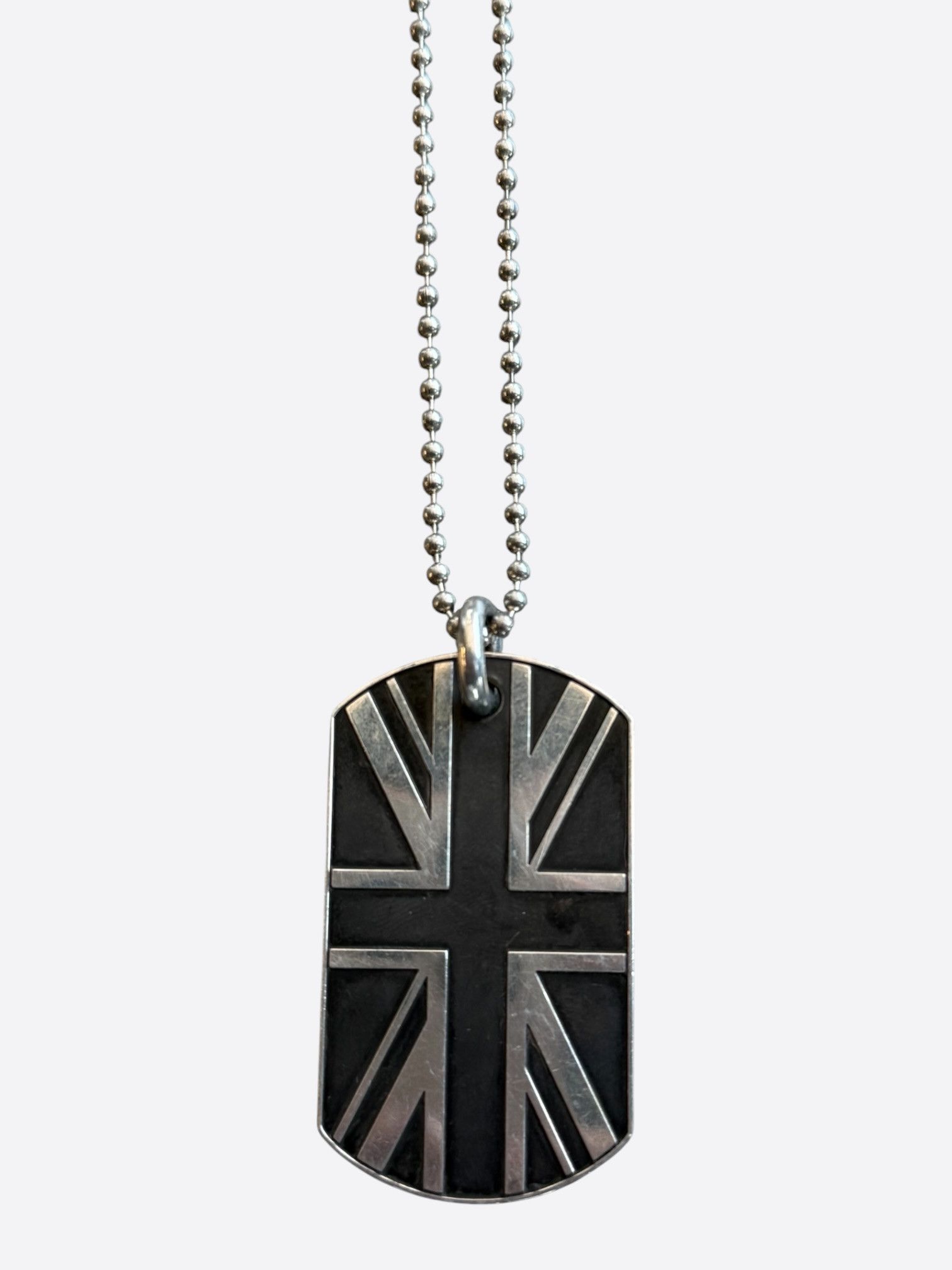 Chrome Hearts Chrome Hearts Silver Union Jack Dog Tag Necklace Size ONE SIZE - 1 Thumbnail