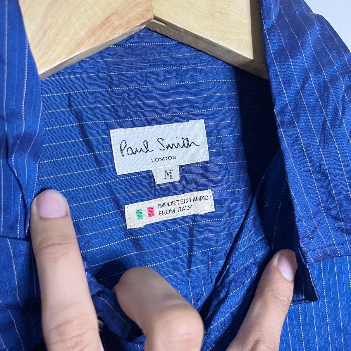 Paul Smith Paul Smith Blue Pinstripe Long Sleeve Dress Shirt Size US M / EU 48-50 / 2 - 6 Thumbnail