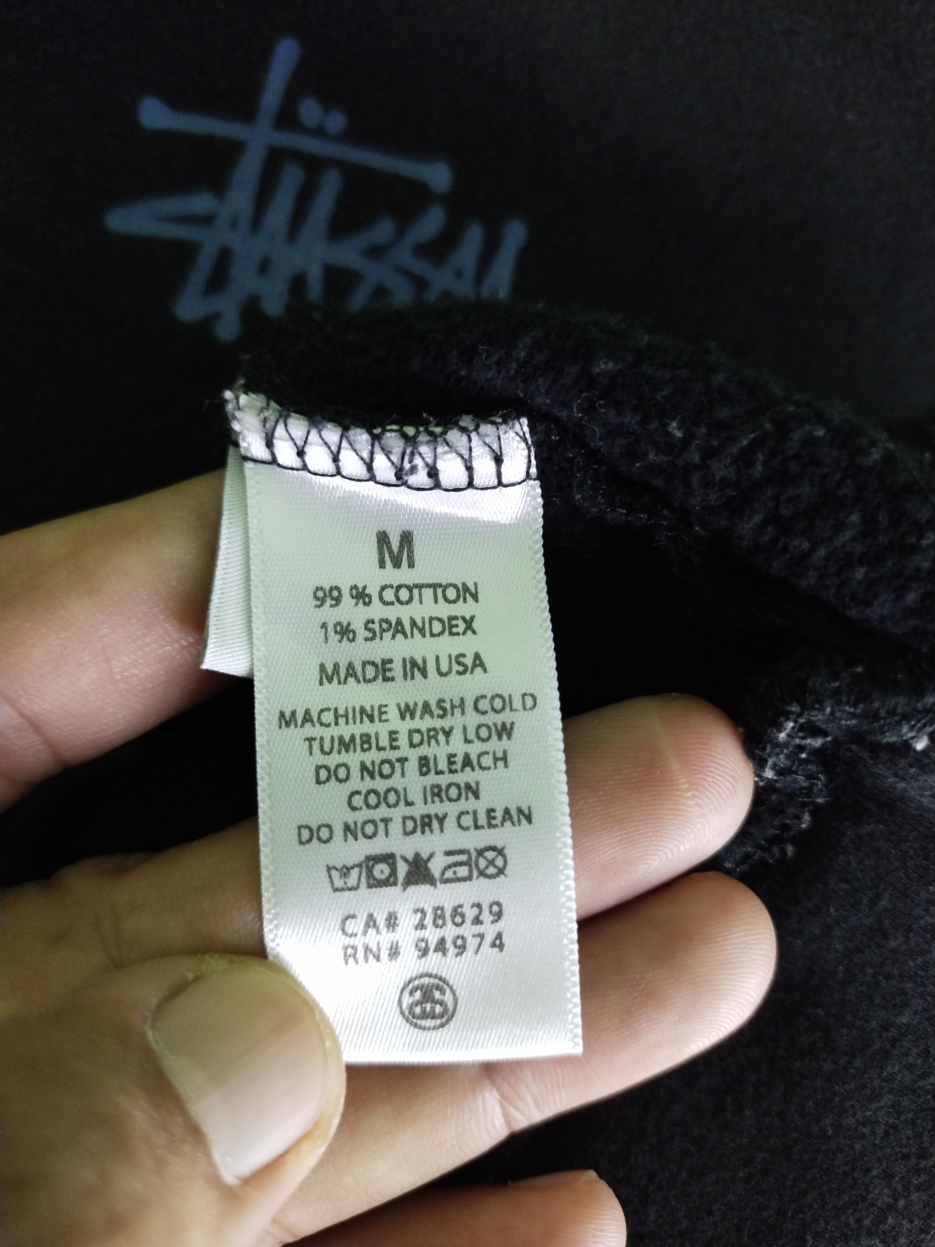 Stussy × Vintage Stussy Spellout Logo Sweatshirt Black Size US M / EU 48-50 / 2 - 8 Thumbnail