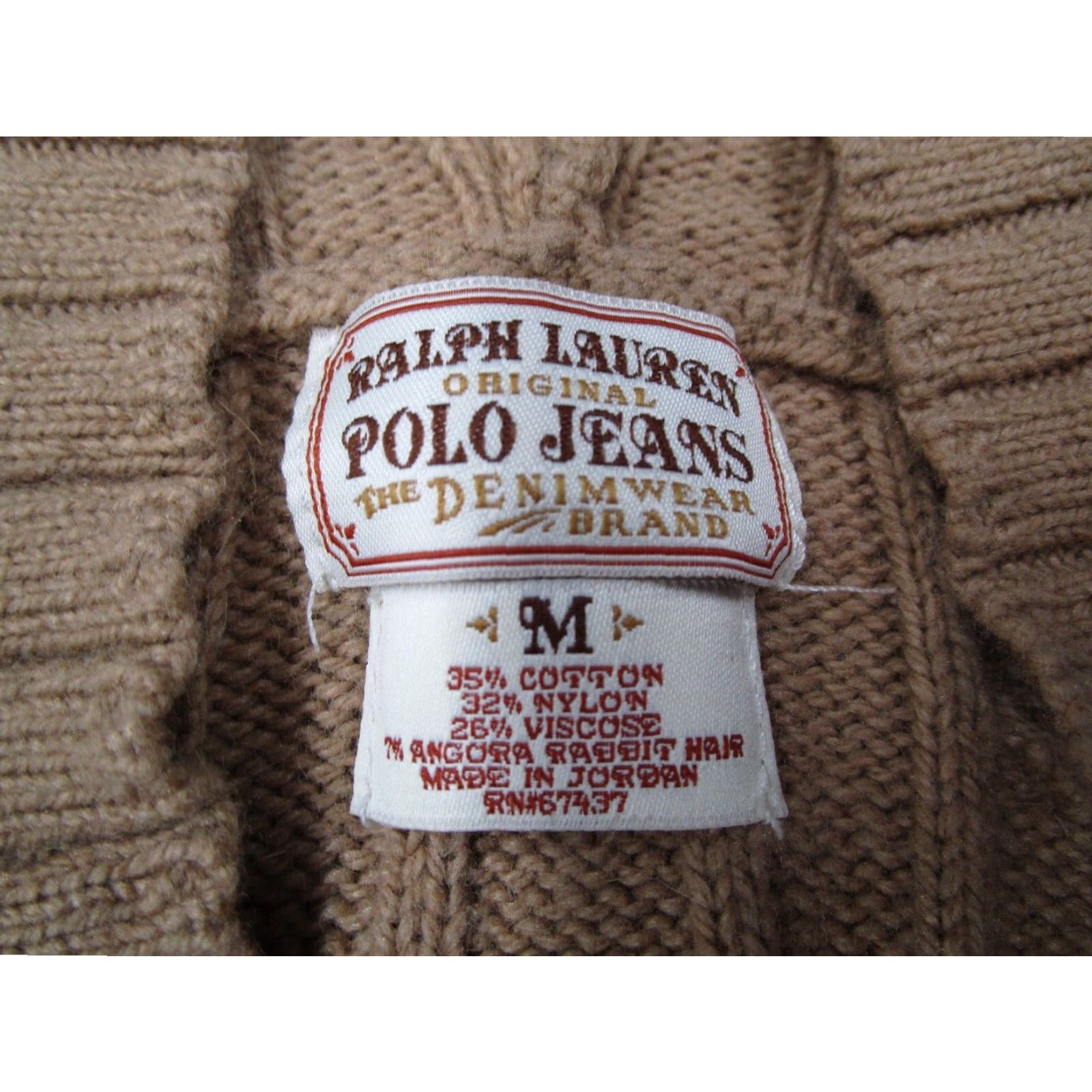 Ralph Lauren Ralph Lauren Polo Jeans Cable Knit Pullover Sweater Womens Medium Beige Hoodie Size M / US 6-8 / IT 42-44 - 3 Thumbnail