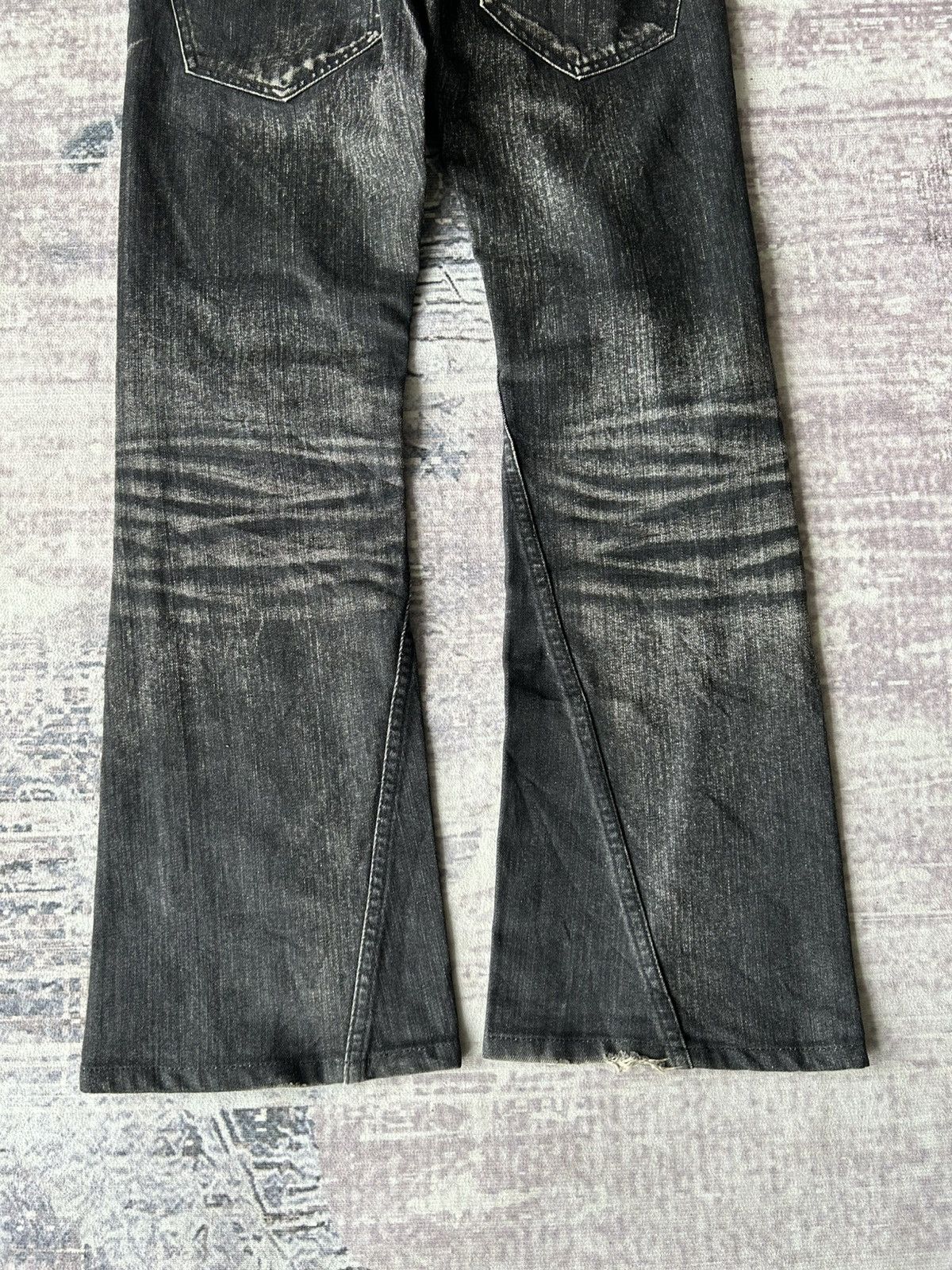 Tornado Mart Tornado Mart Rockstar Flared Black Jeans Size US 32 / EU 48 - 8 Thumbnail