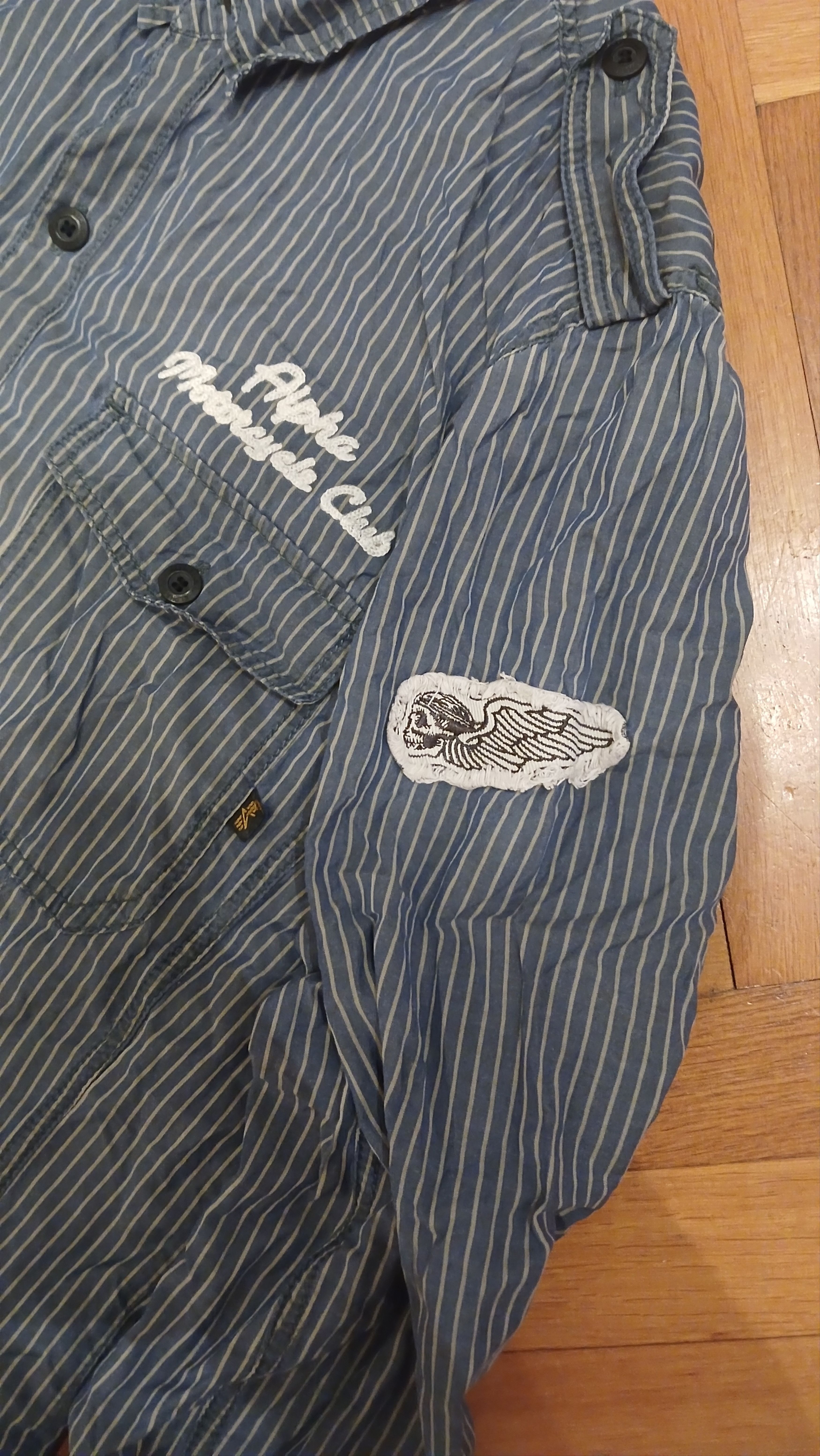 Alpha Industries Alpha Industries Vintage Motorcycle Club Shirt Size US XL / EU 56 / 4 - 3 Thumbnail