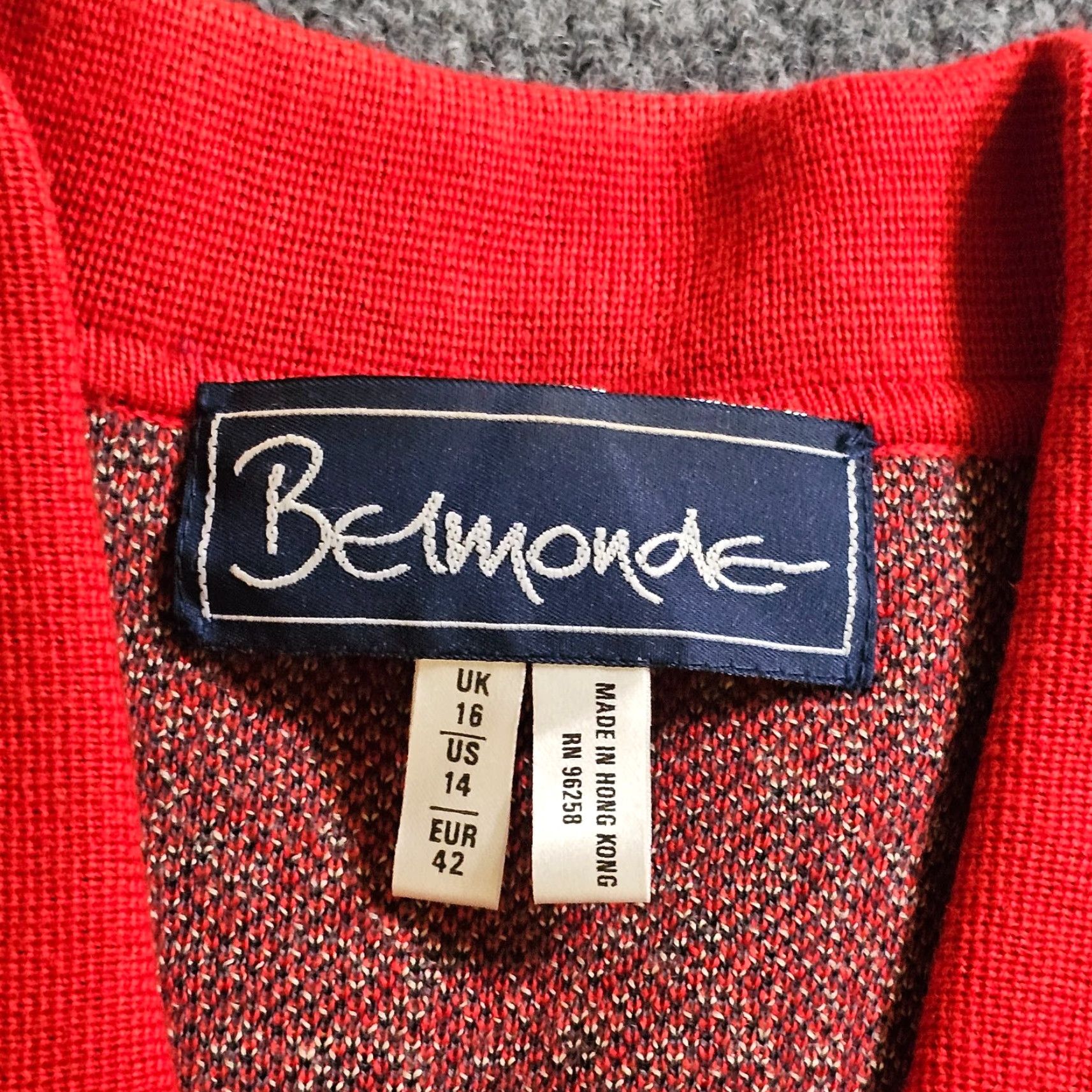 Vintage VINTAGE Belmonde Cardigan Sweater Womens 14 Red Plaid Gold Button Classic Preppy Size XL / US 12-14 / IT 48-50 - 3 Thumbnail