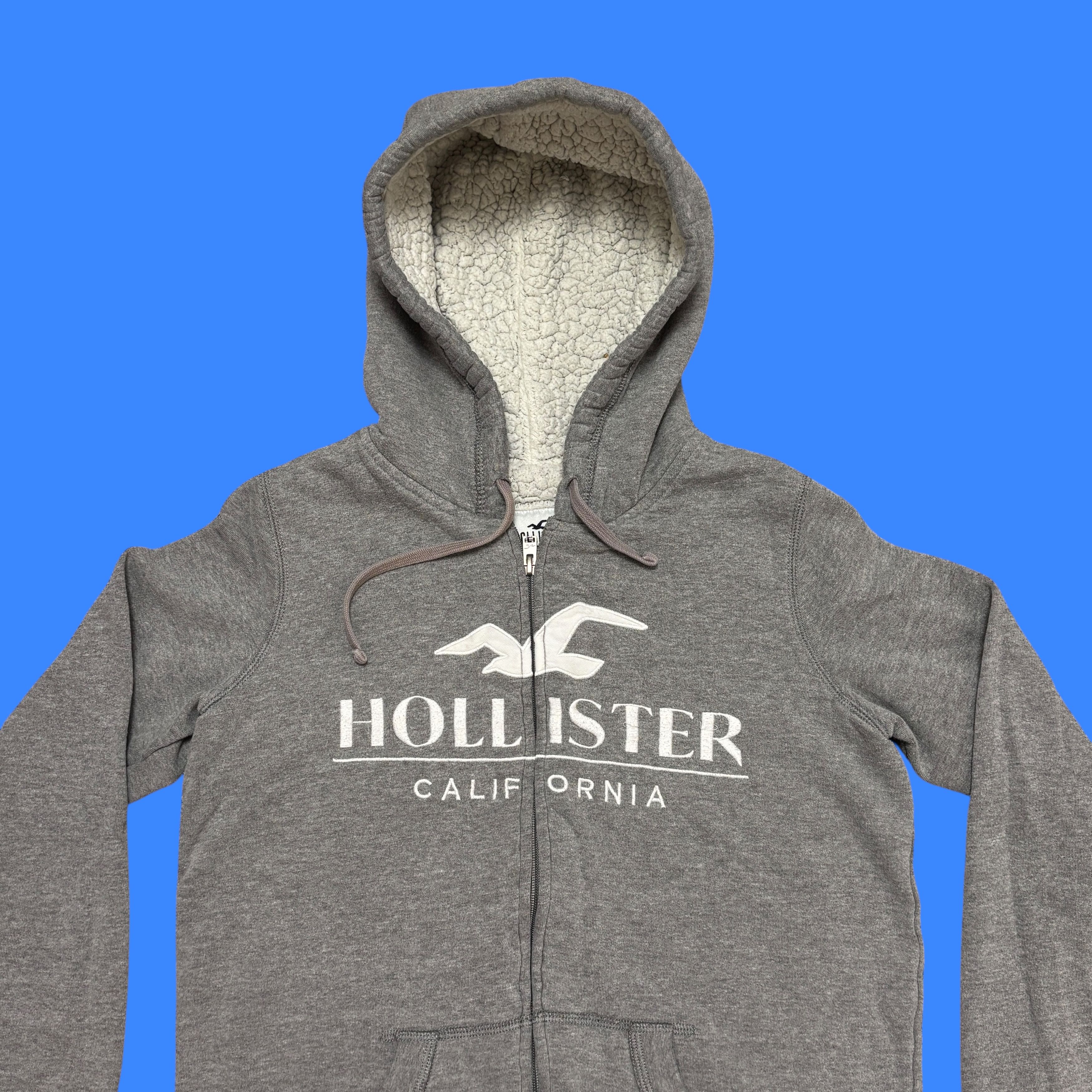 Hollister Hollister Sherpa Lined Zip Up Hoodie Big Logo Y2K Style Size M / US 6-8 / IT 42-44 - 2 Thumbnail