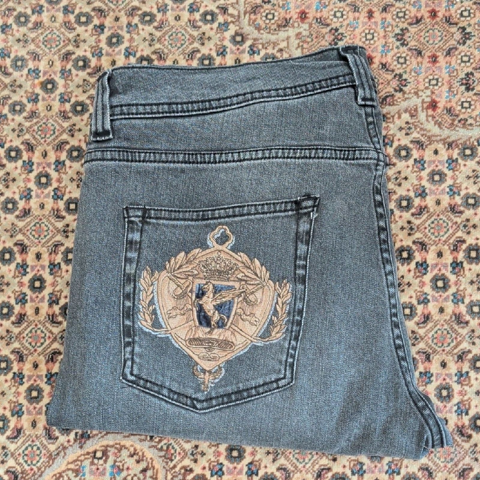 Etro Etro Gray Jeans with Intricate Embroidery Men's Size 34 Size US 34 / EU 50 - 1 Thumbnail