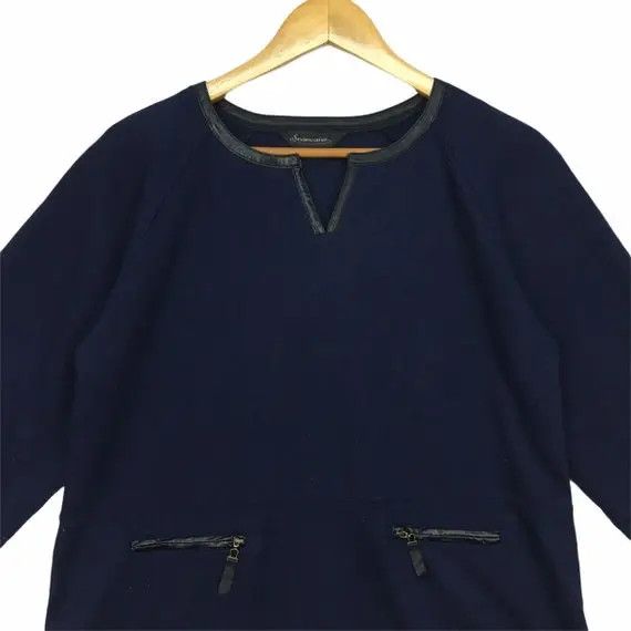Japanese Brand Vtg FRANCAISE Japan Pure Indigo Dye Tee Shirt Blouse Sweater Size L / US 10 / IT 46 - 2 Thumbnail
